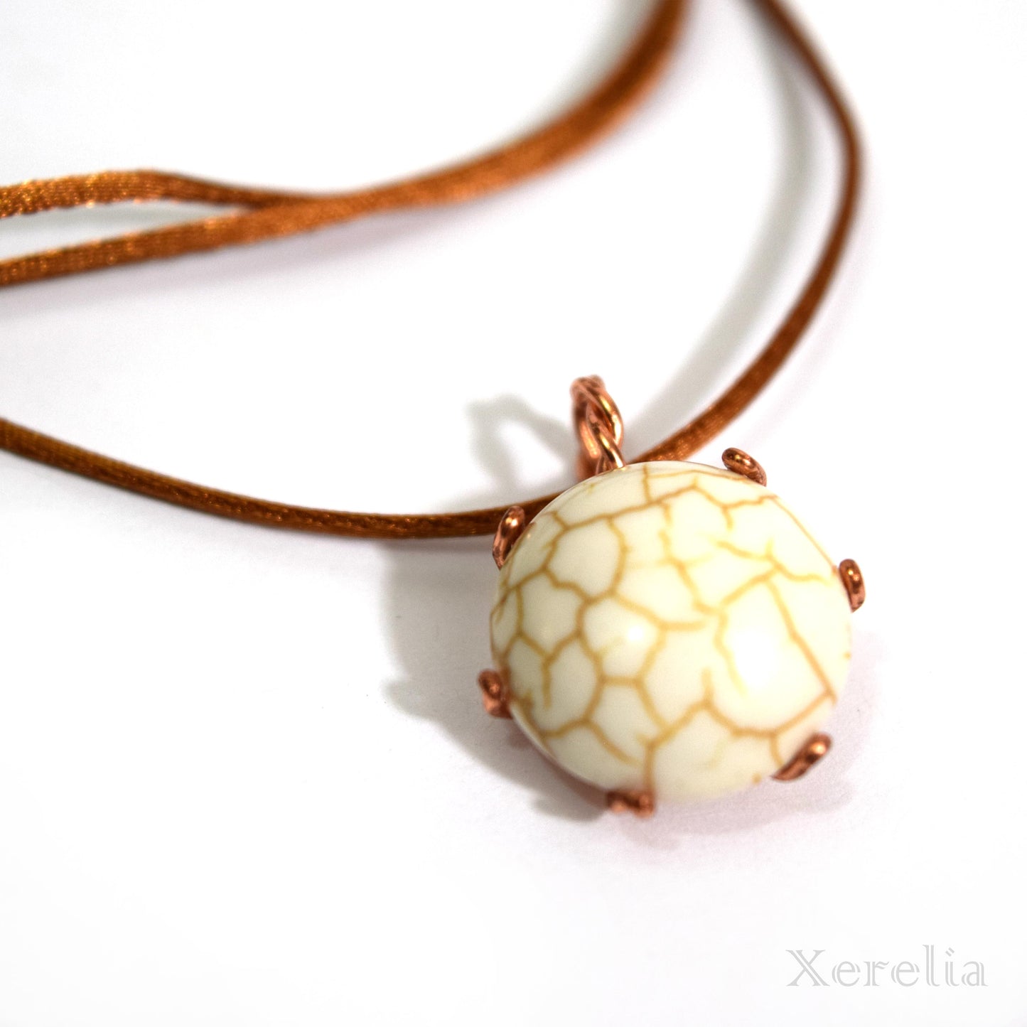 White Turquoise Pendant Necklace