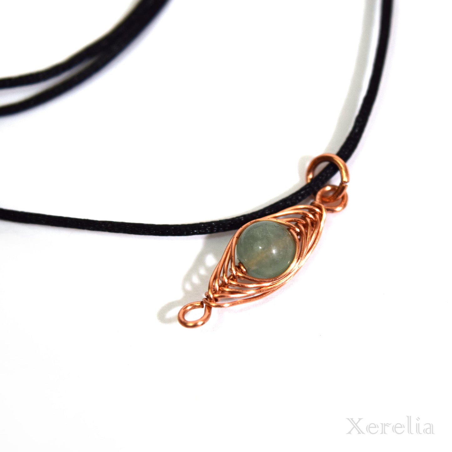 Fluorite Herringbone Pendant Necklace