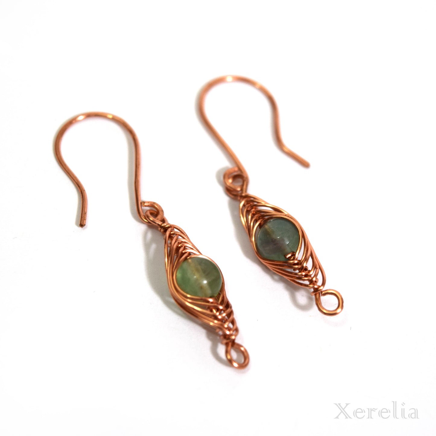 Fluorite Herringbone Earrings