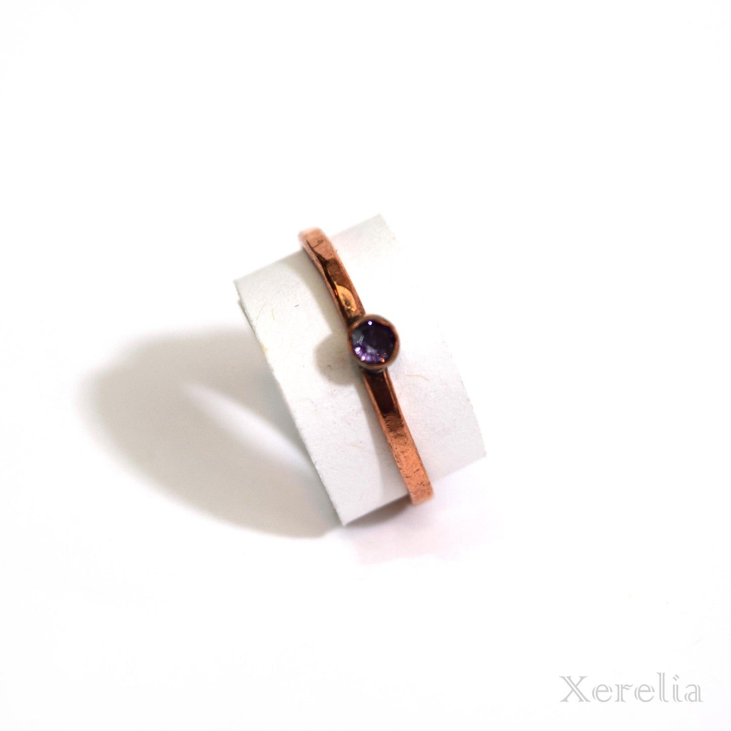 Purple Faceted Gem Ring