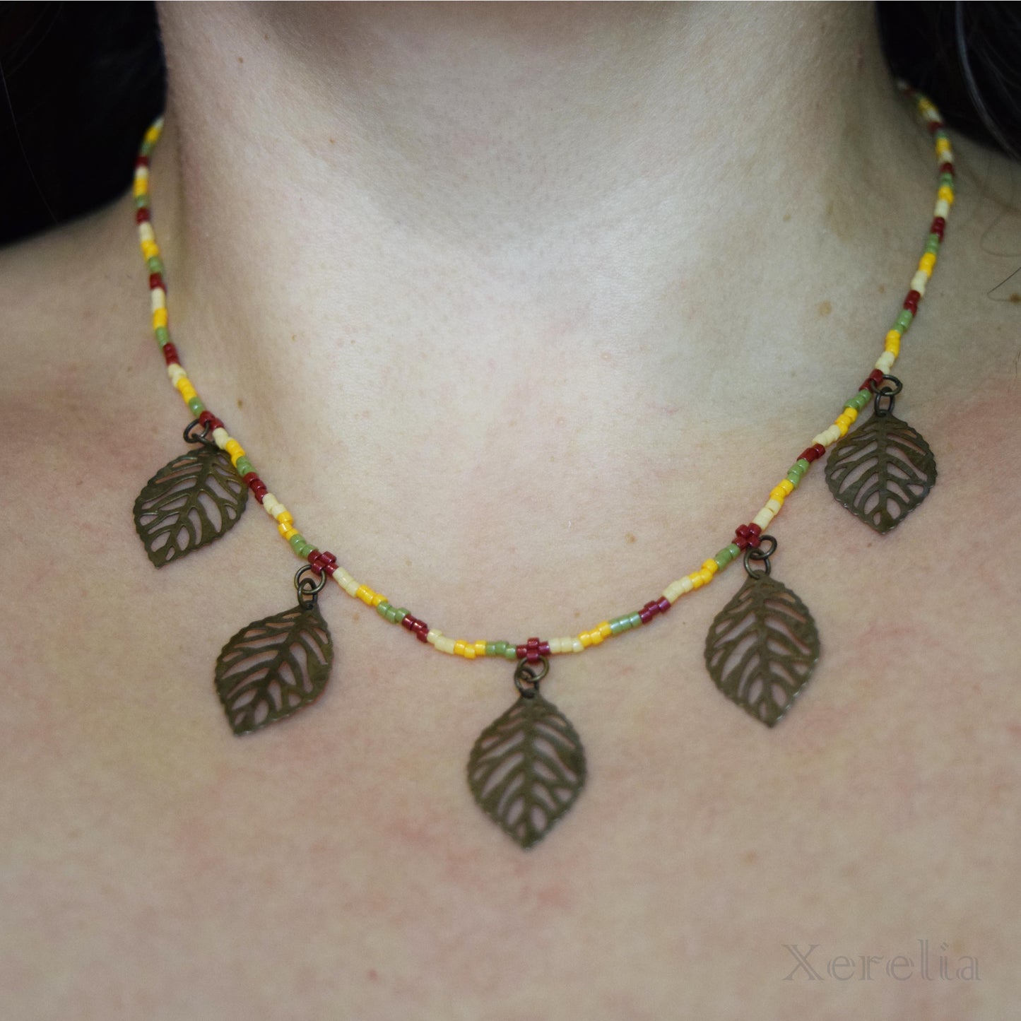 Bronze Leaf Necklace