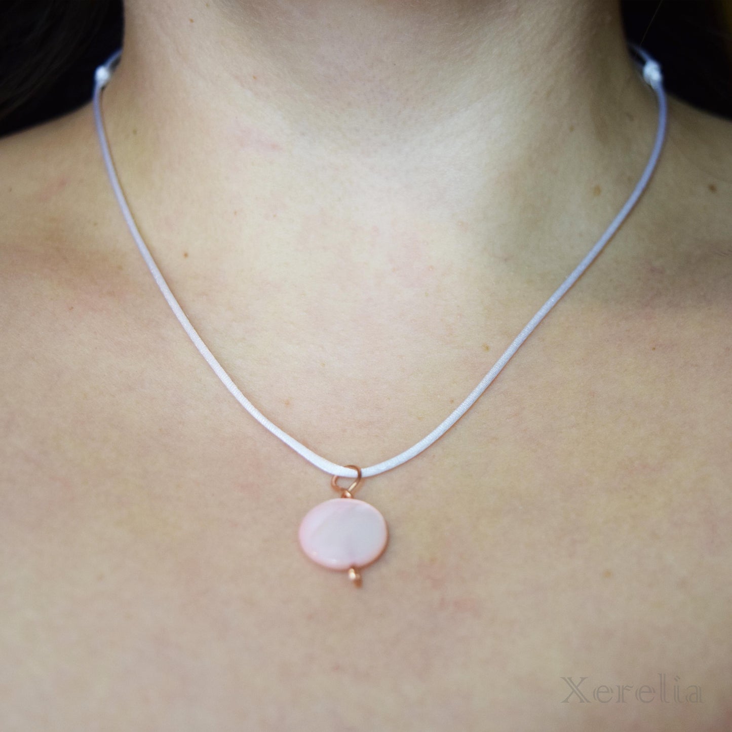 Pink Shell Pendant Necklace