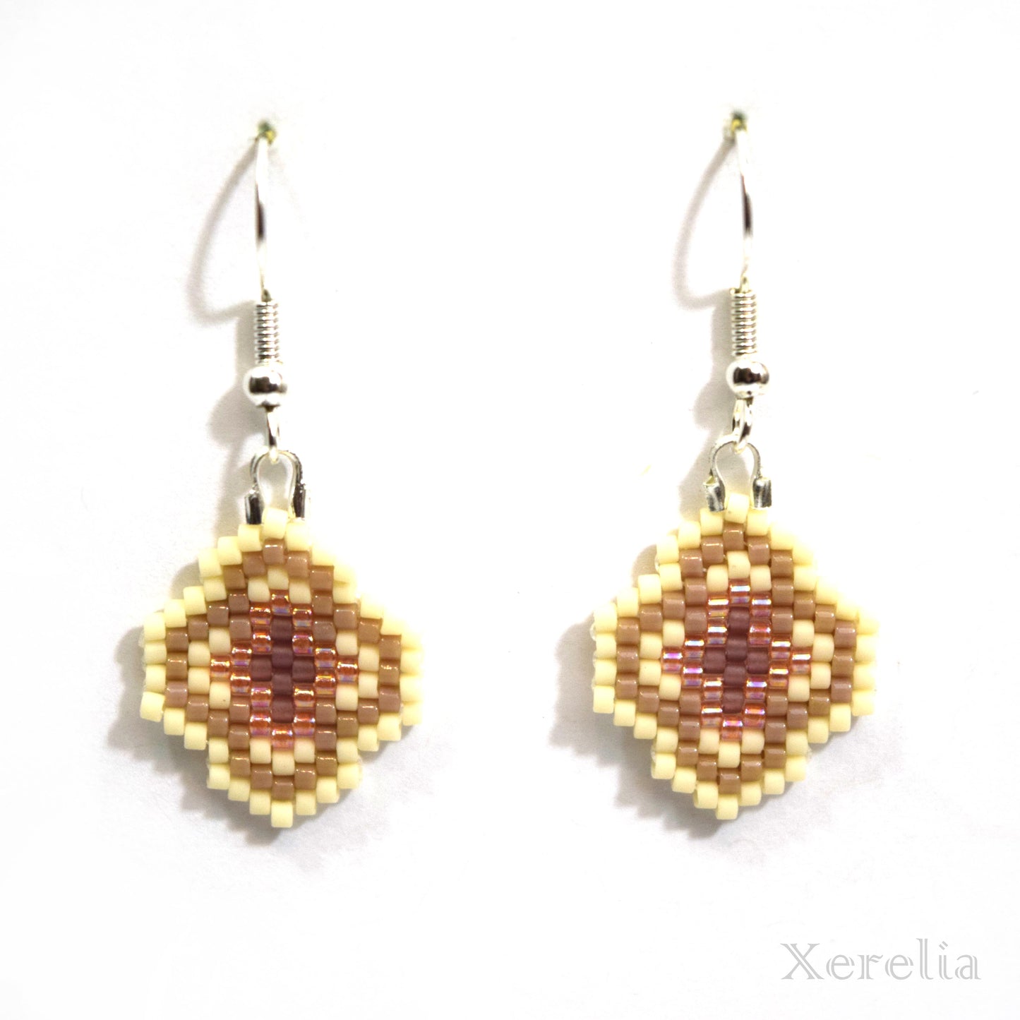 Beige Arabesque Earrings
