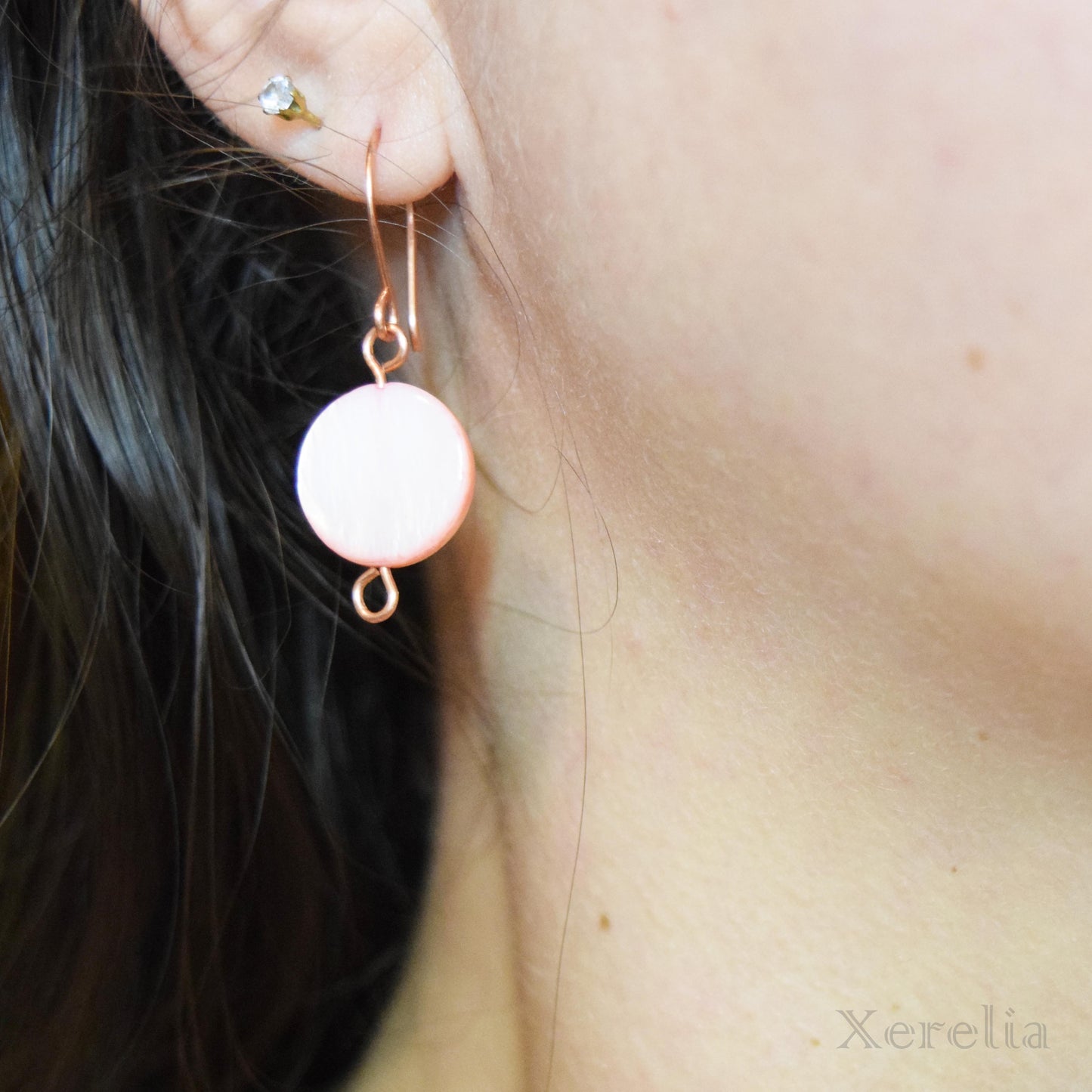 Pink Shell Earrings