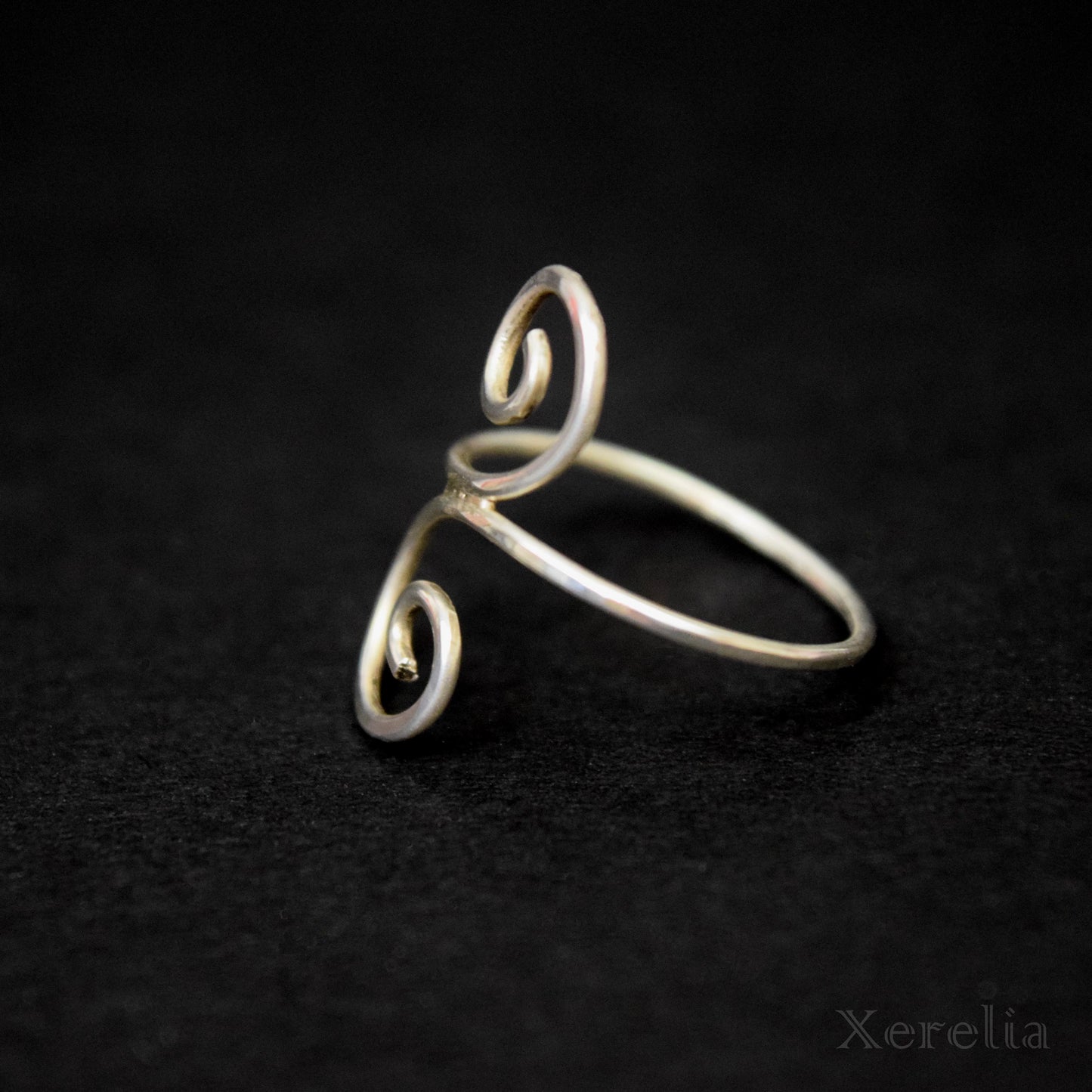 Small Silver Swirl Ring