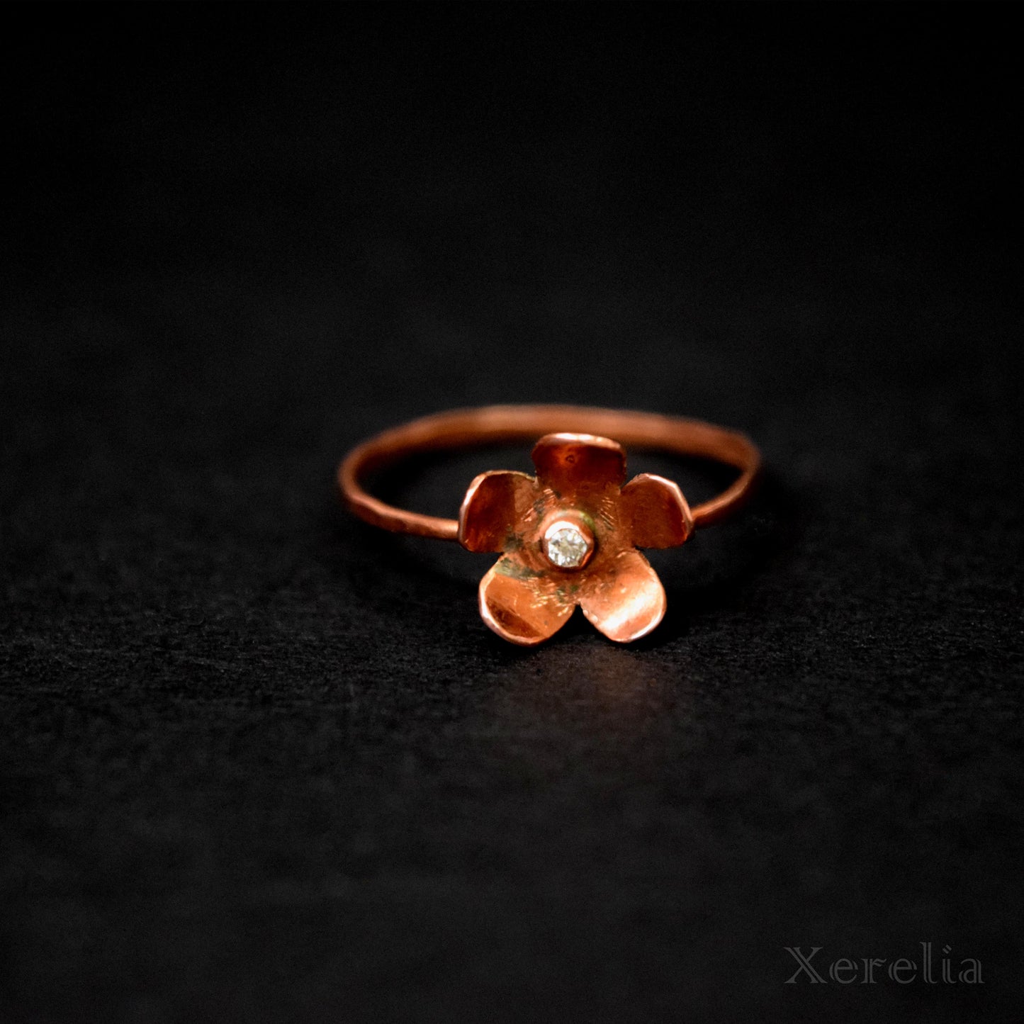 Copper Flower Ring