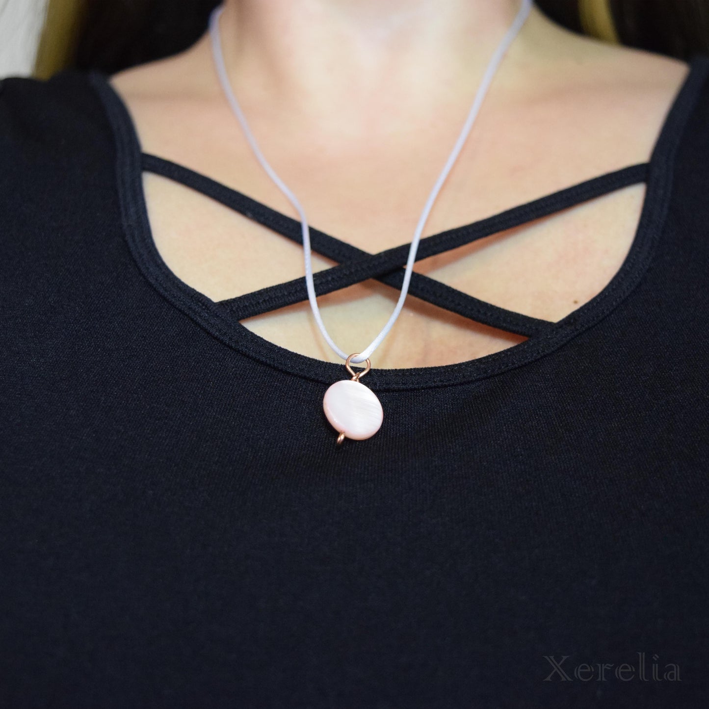 Pink Shell Pendant Necklace