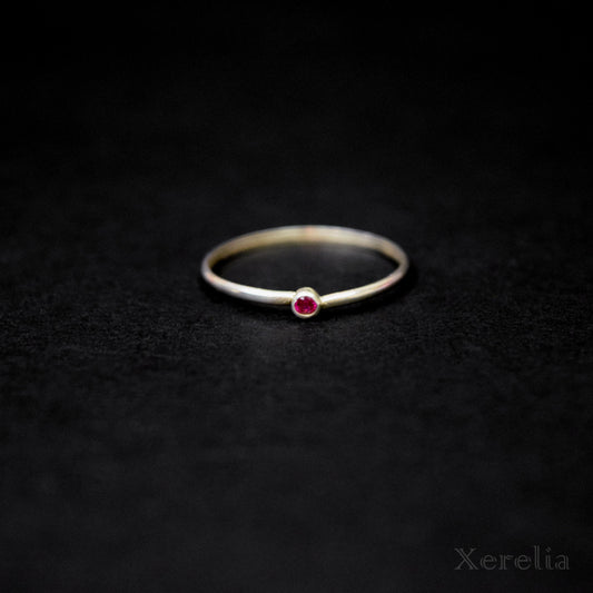 Pink Ruby Silver Ring