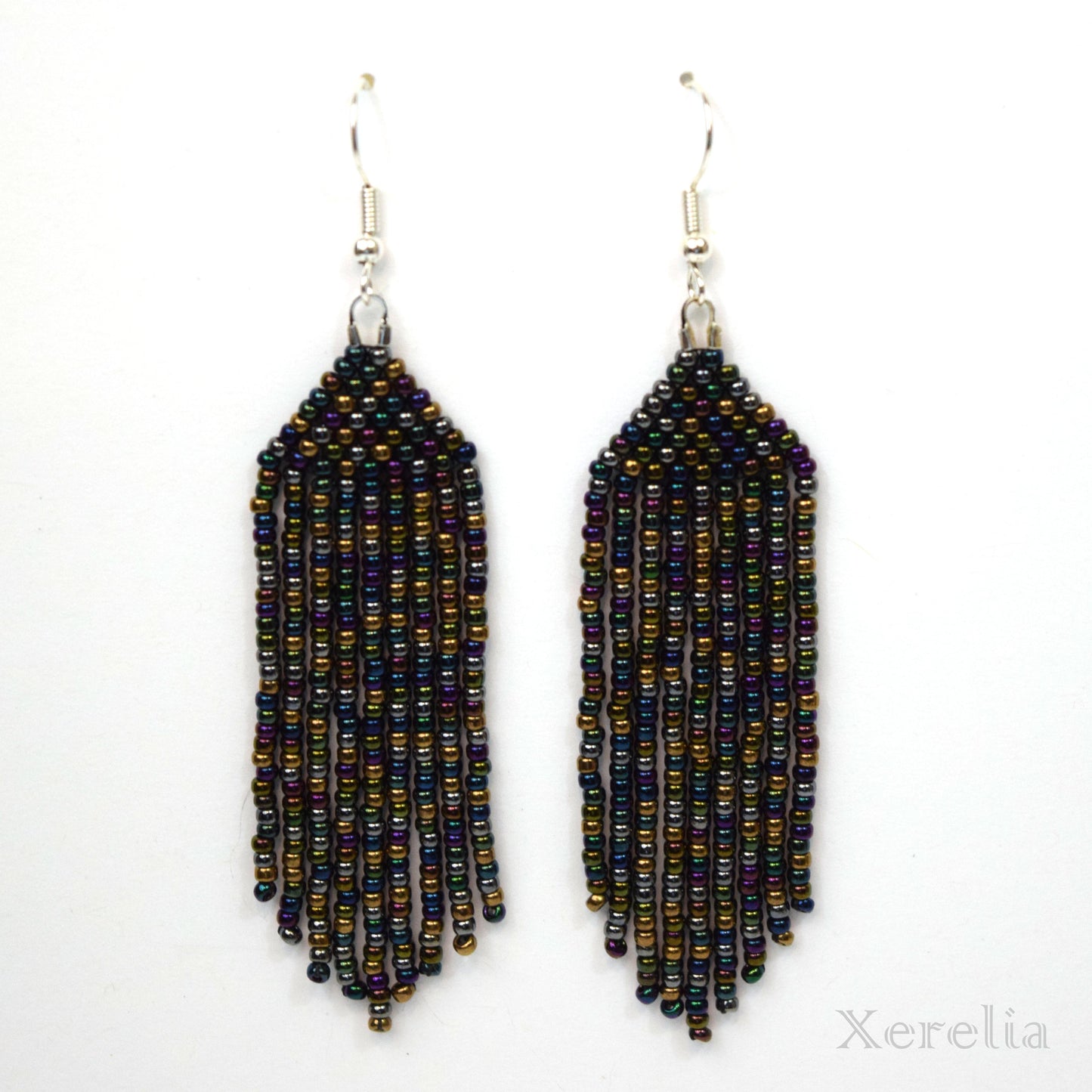 Metallic Rain Fringe Earrings