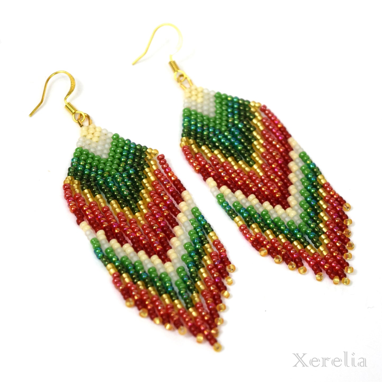 Vintage Christmas Fringe Earrings