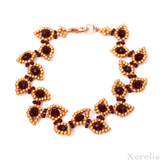 Red Leafy Vine Bracelet