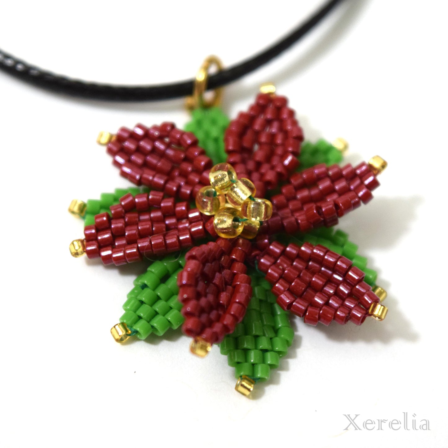 Poinsettia Pendant Necklace