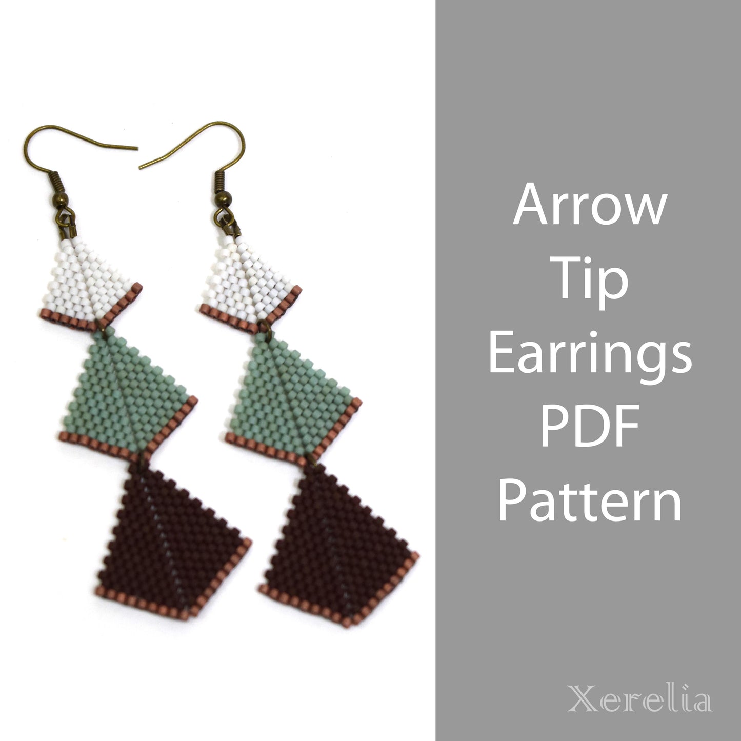 PDF Pattern Arrow Tip Earrings