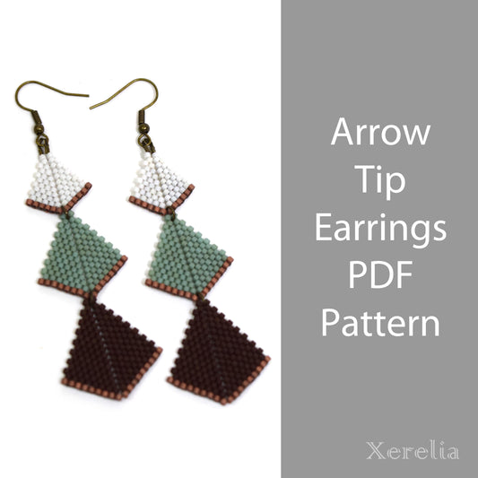 PDF Pattern Arrow Tip Earrings