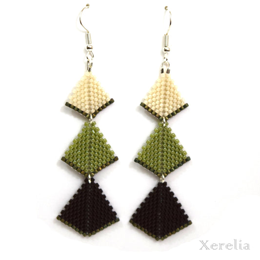 Brown Arrow Tip Earrings