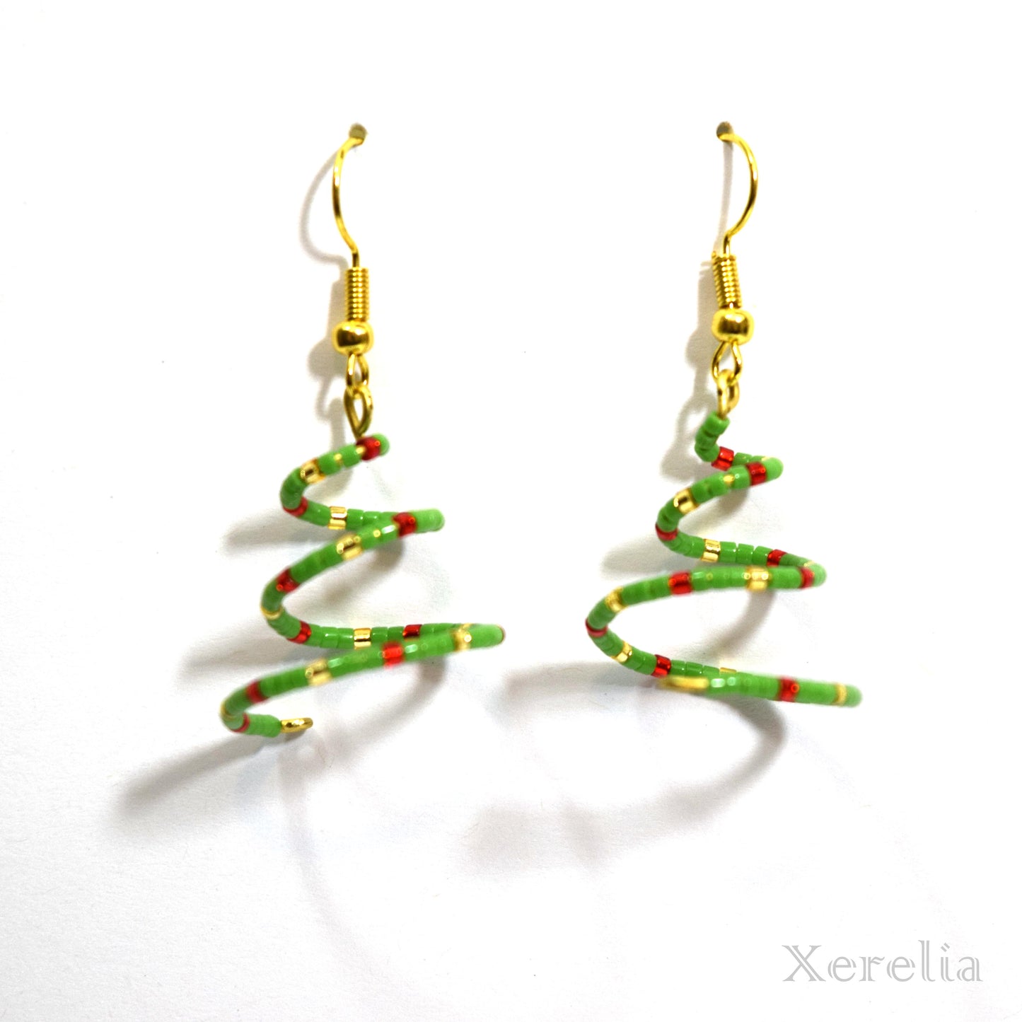Christmas Tree Spiral Earrings