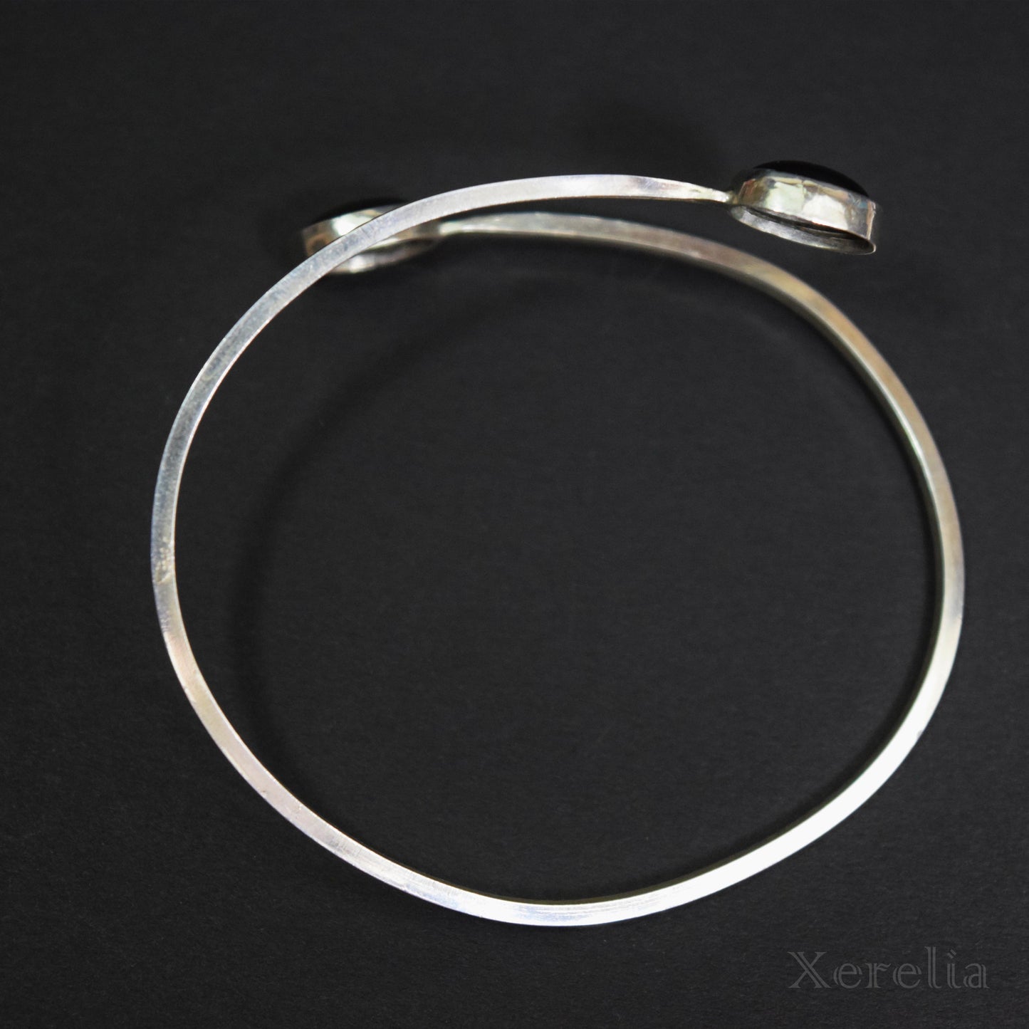 Adjustable Offset Bangle (Black)