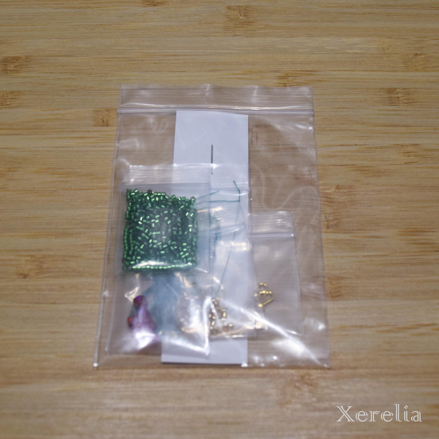Beading Kit for Holly Leaf Earrings