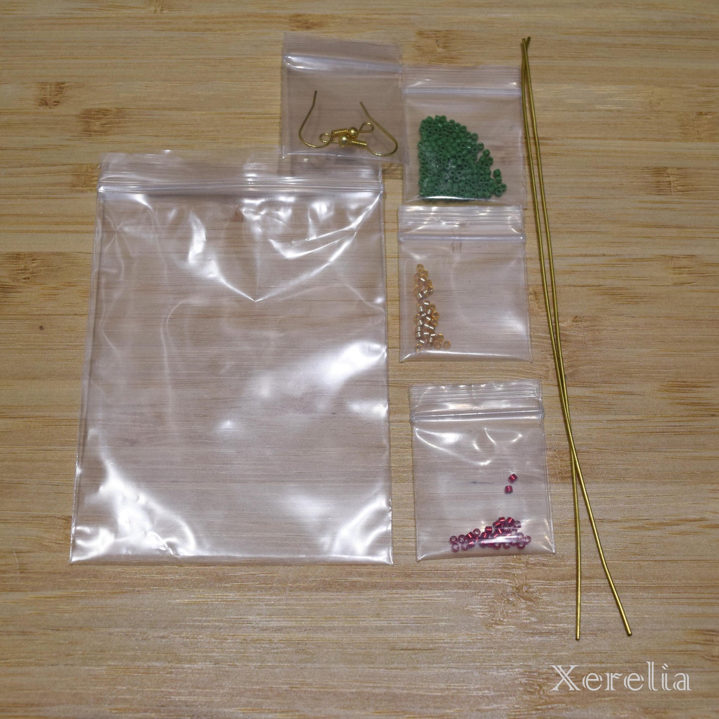 Beading Kit for Spiral Christmas Tree Earrings