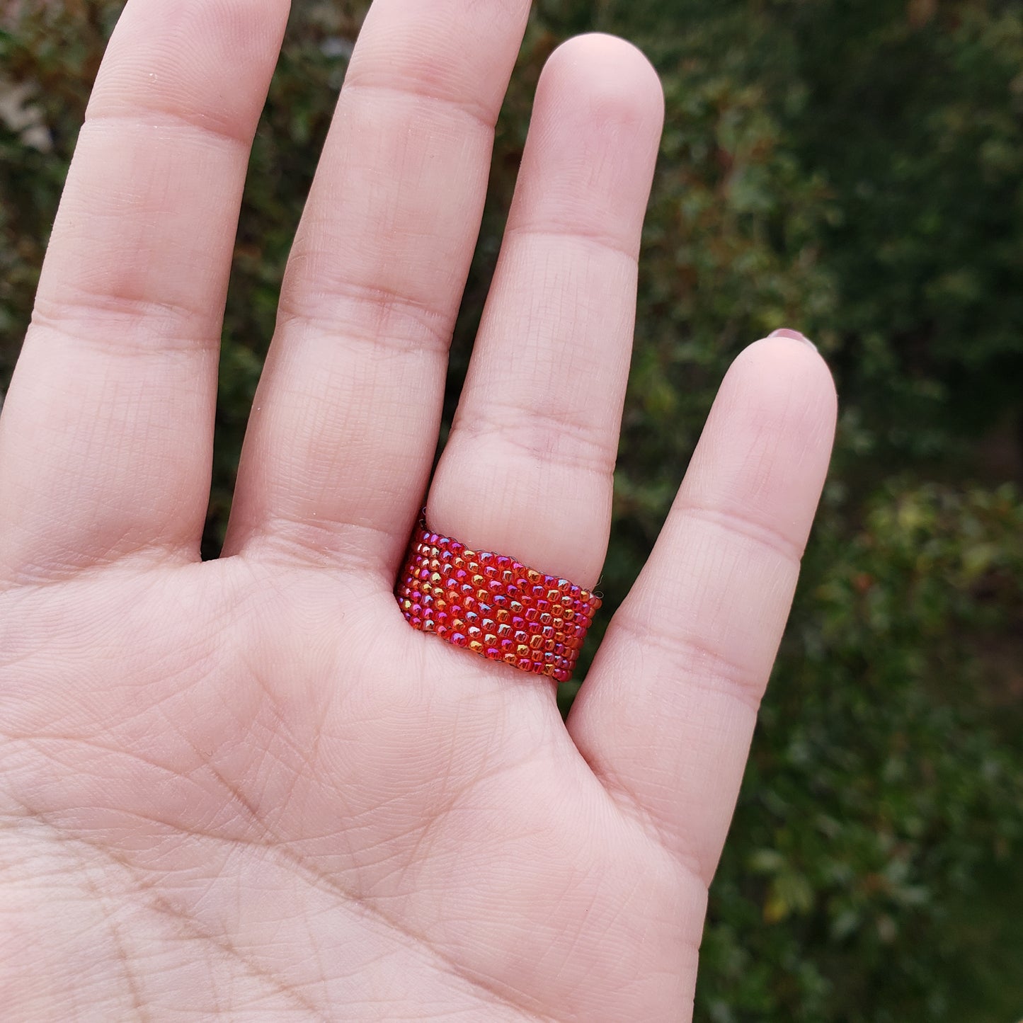 Bright Red Bubble Ring