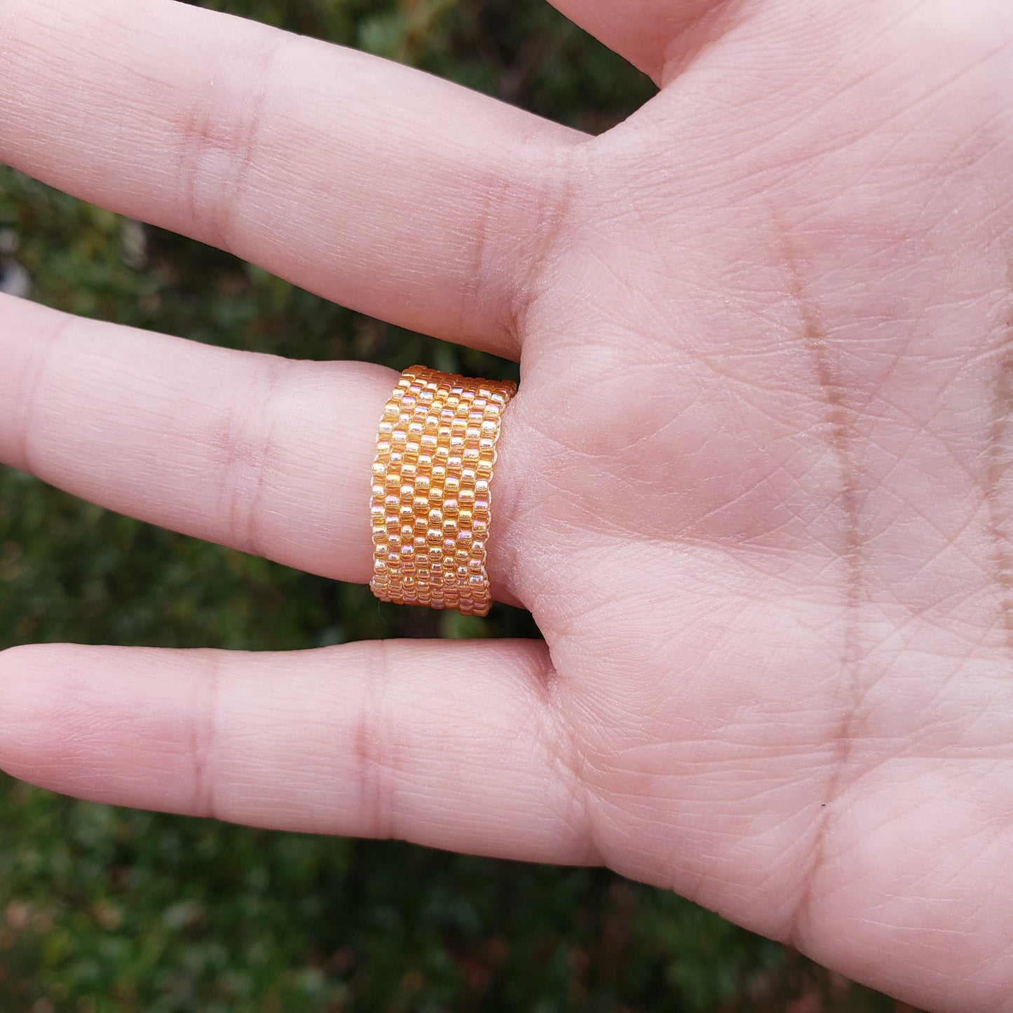 Golden Yellow Bubble Ring