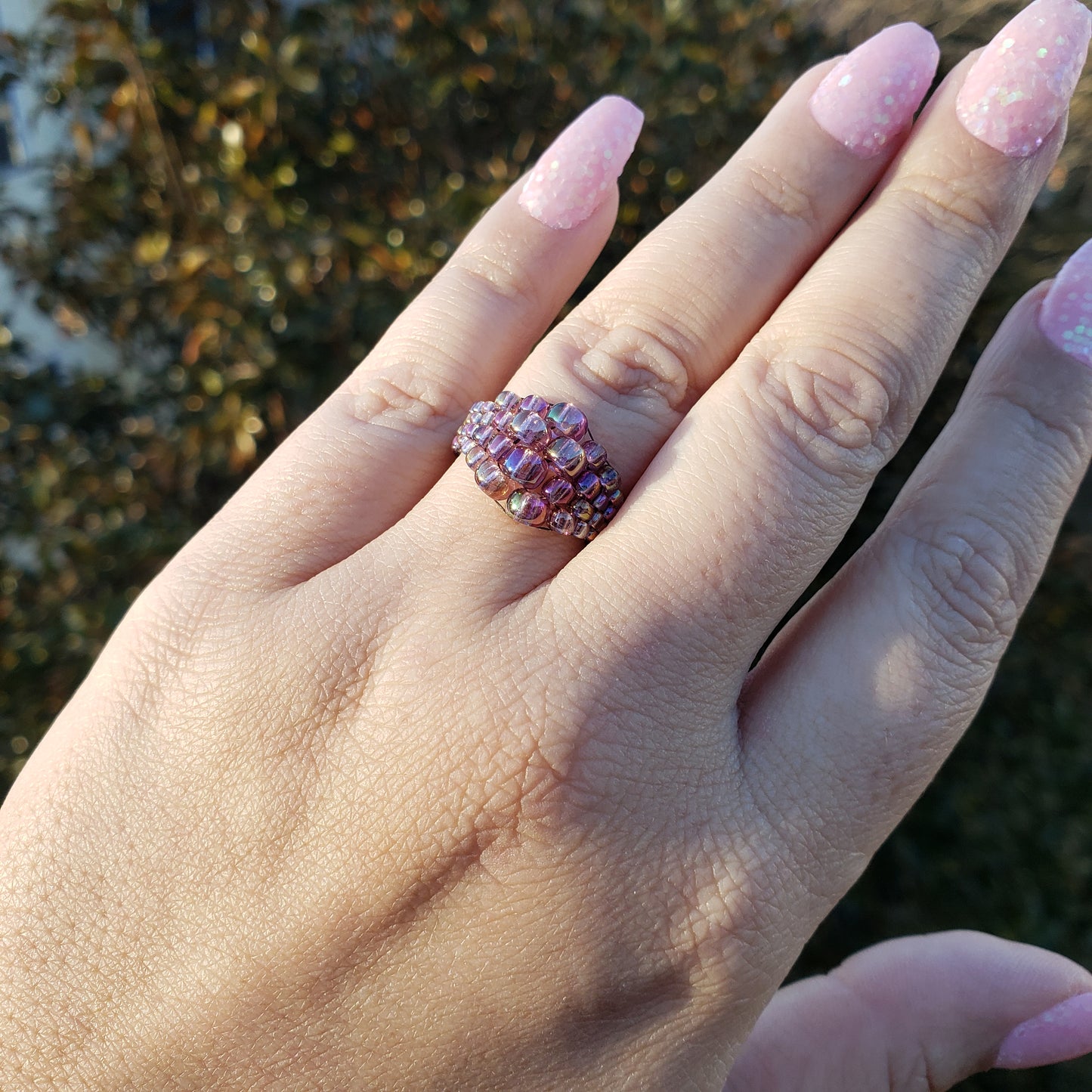 Muted Violet Bubble Ring