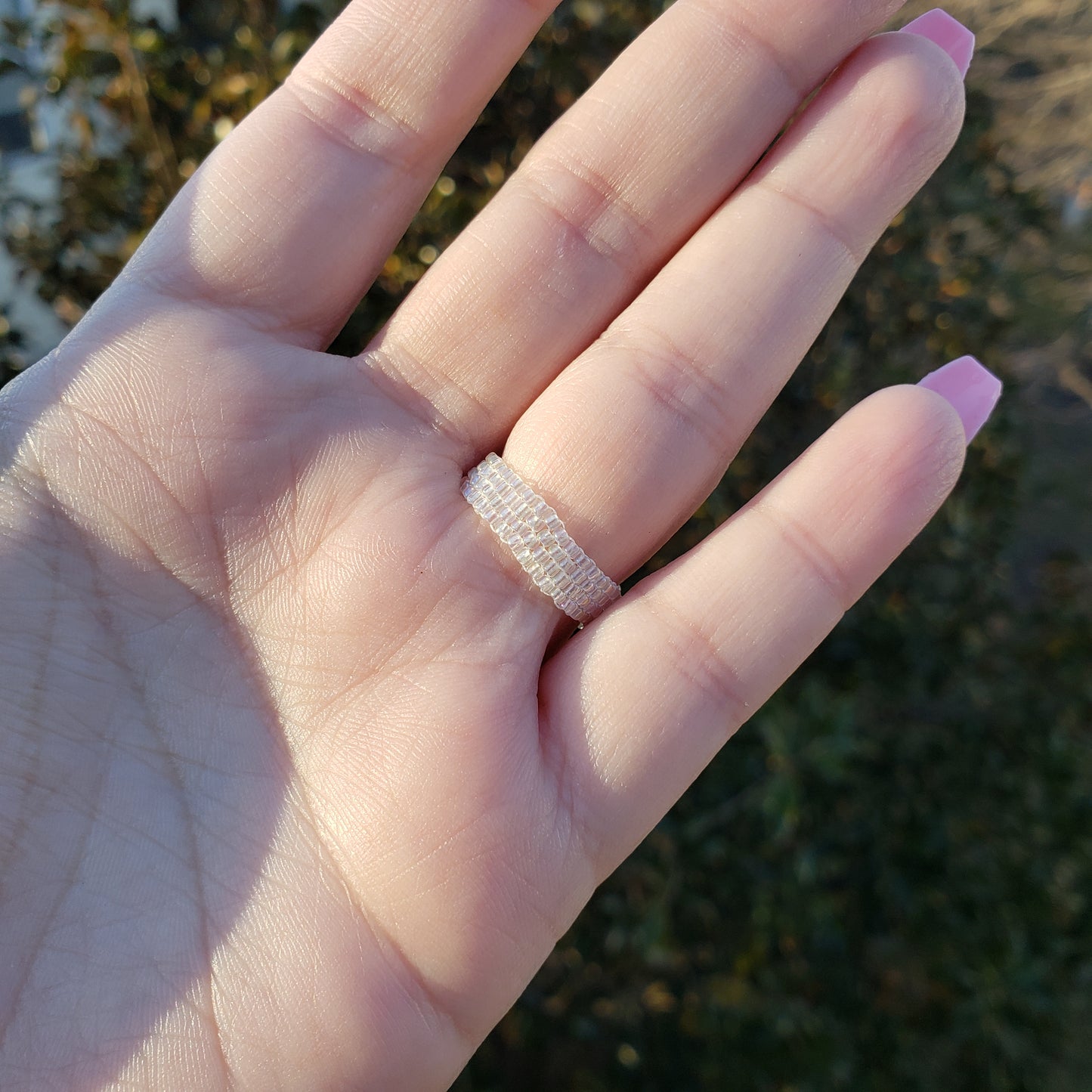 Pale Mint Green Bubble Ring