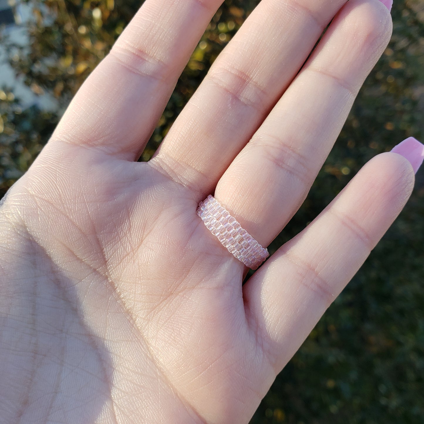 Pale Pink Bubble Ring