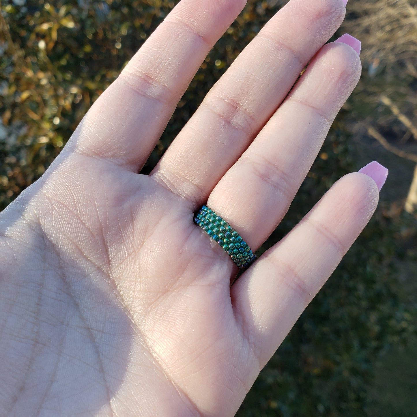 Sea Green Bubble Ring