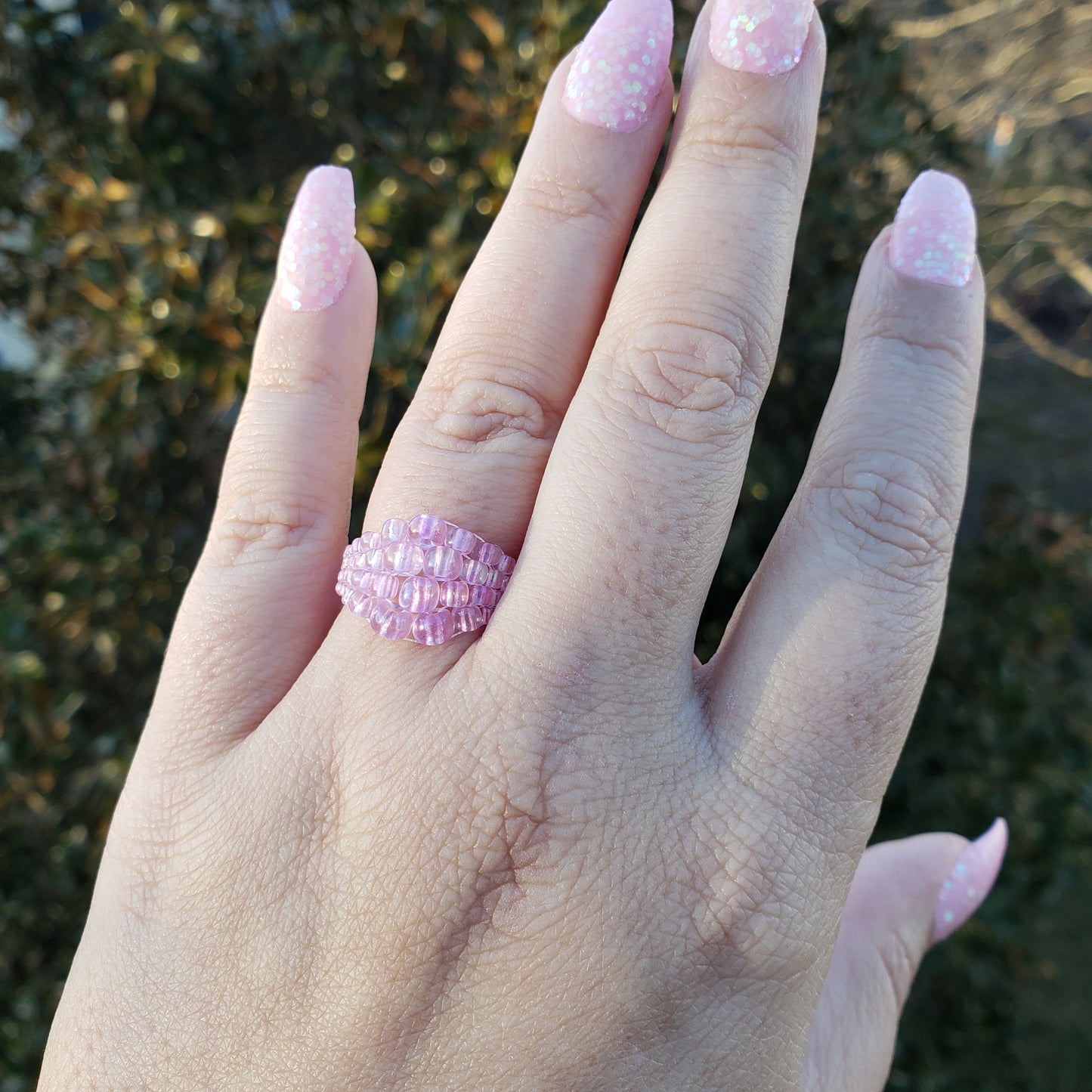 Pale Orchid Bubble Ring