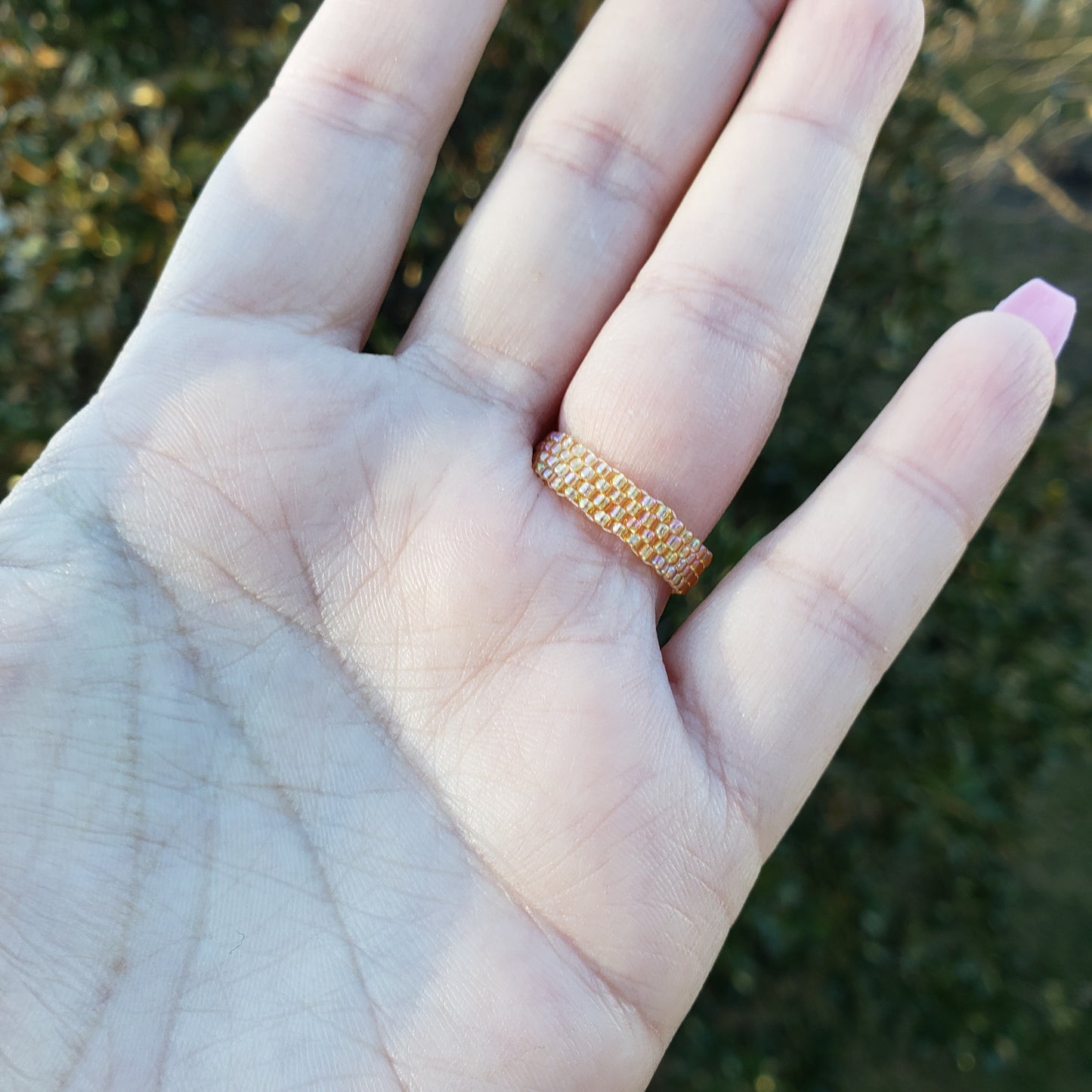 Golden Yellow Bubble Ring