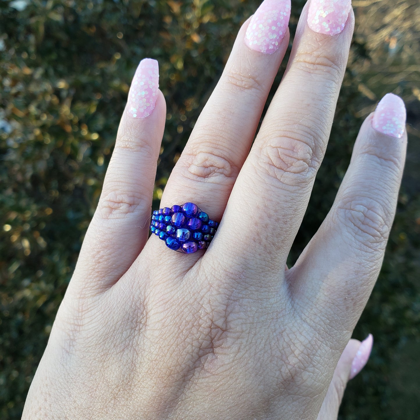 Brilliant Blue Bubble Ring