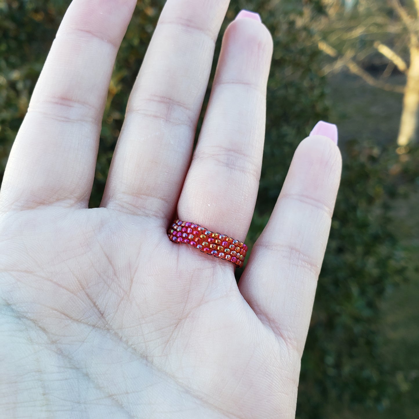 Bright Red Bubble Ring