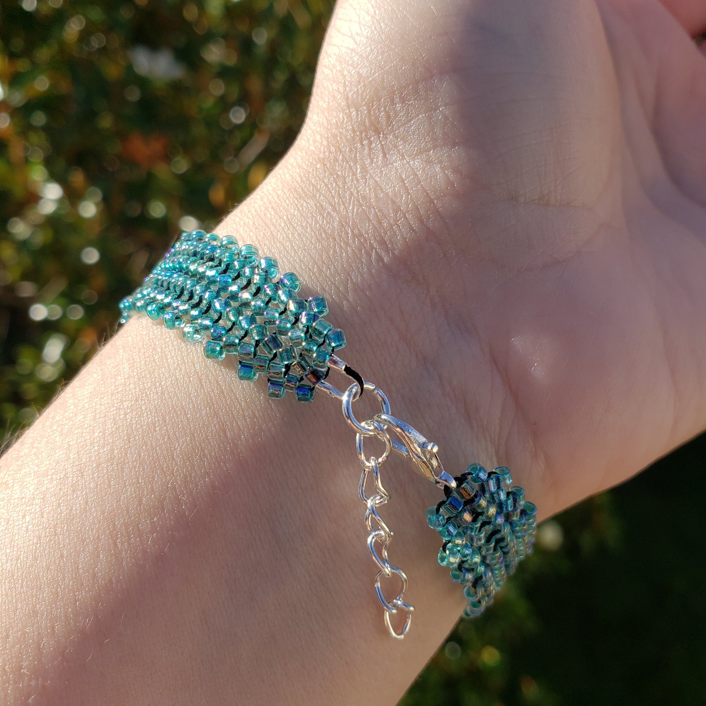 Pretty Herringbone Beaded Bracelet