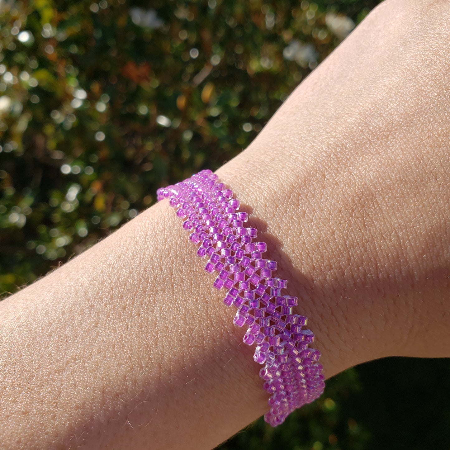 Pretty Herringbone Beaded Bracelet