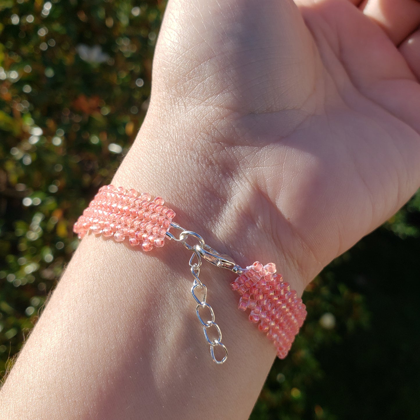 Pretty Herringbone Beaded Bracelet