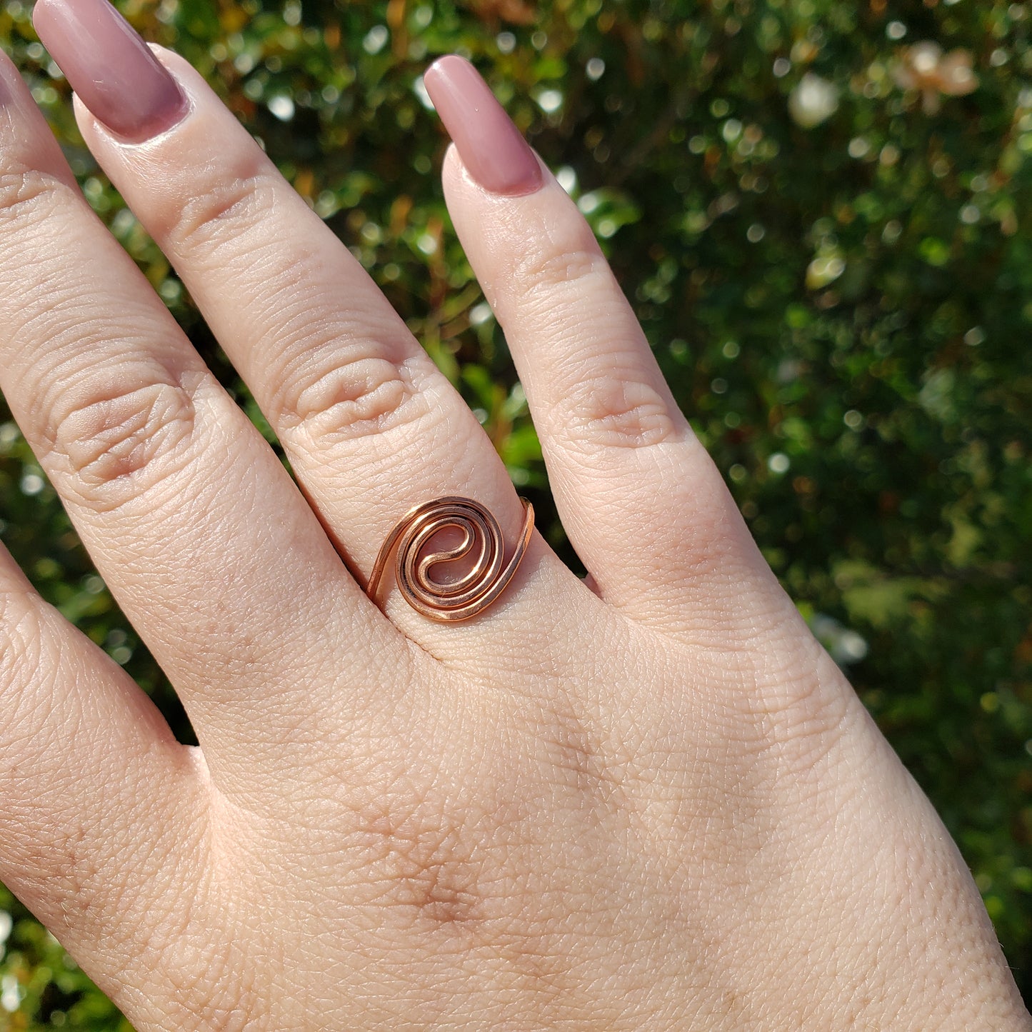 Spiral Copper Ring