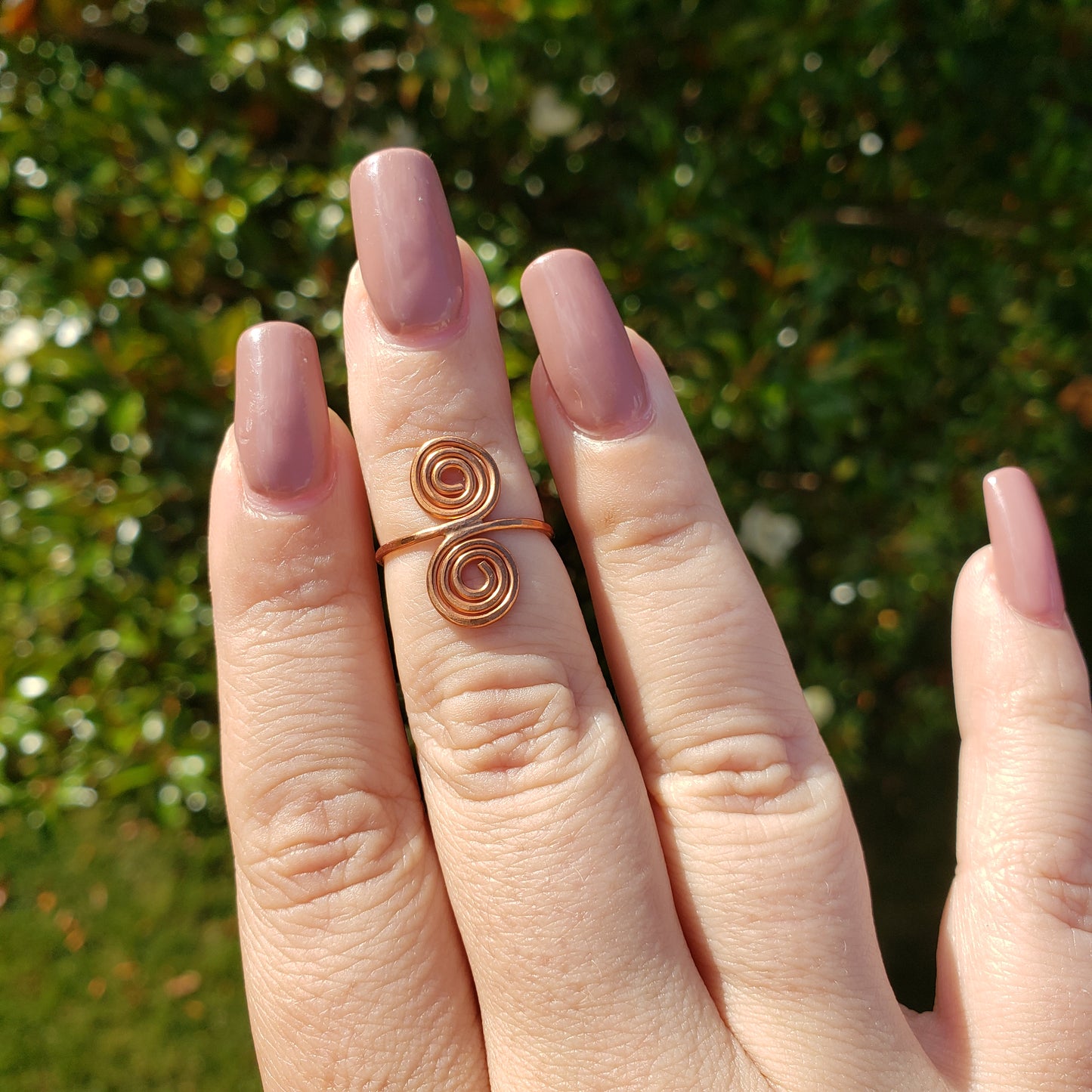 Small Copper Tight Coil Ring