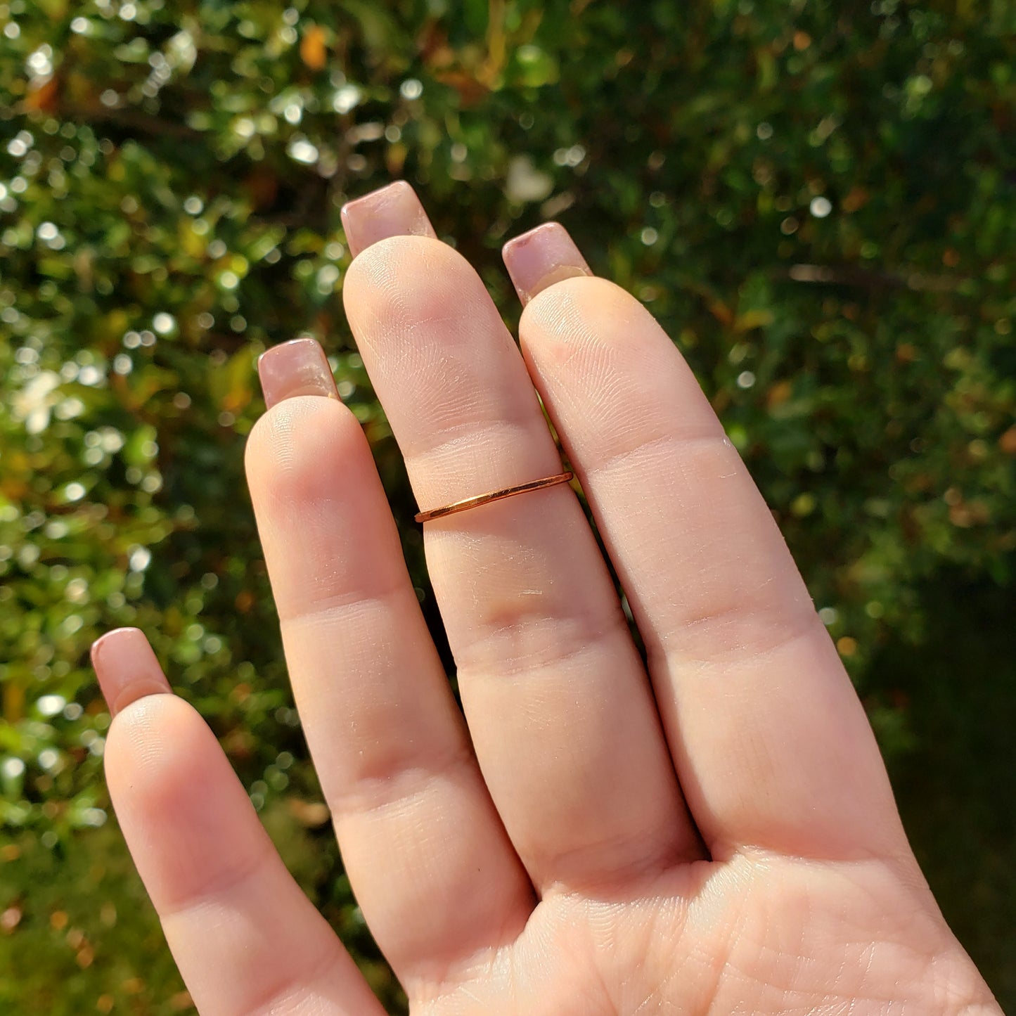 Small Copper Tight Coil Ring