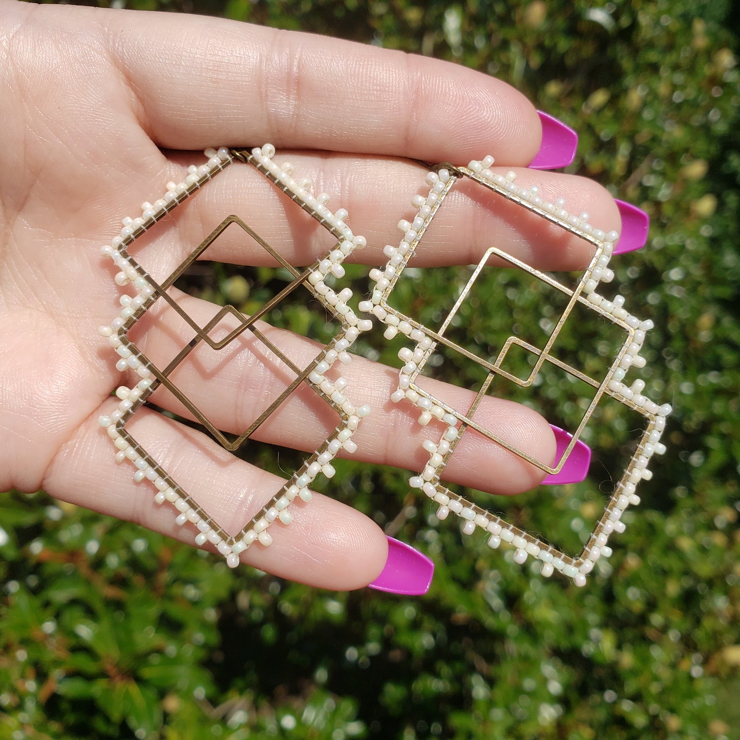 Lacy Mondrian Hoop Earrings