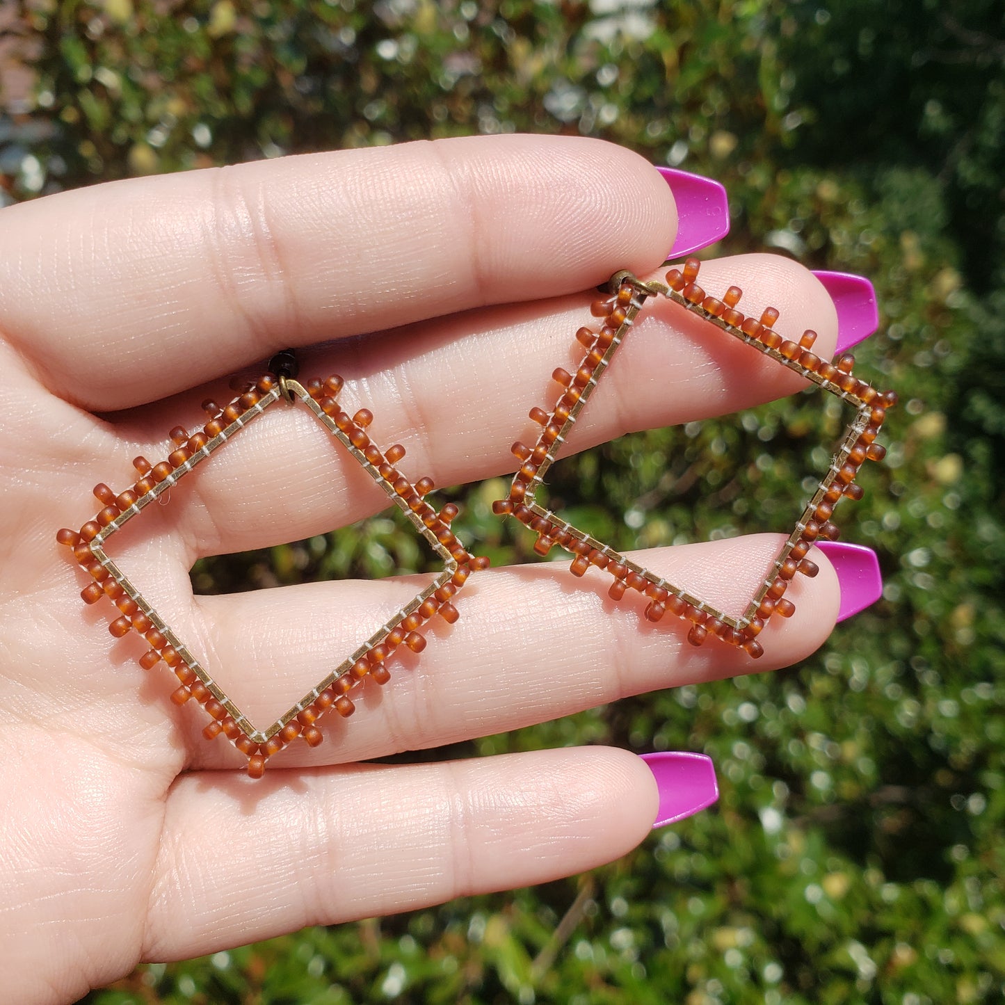 Lacy Square Hoop Earrings