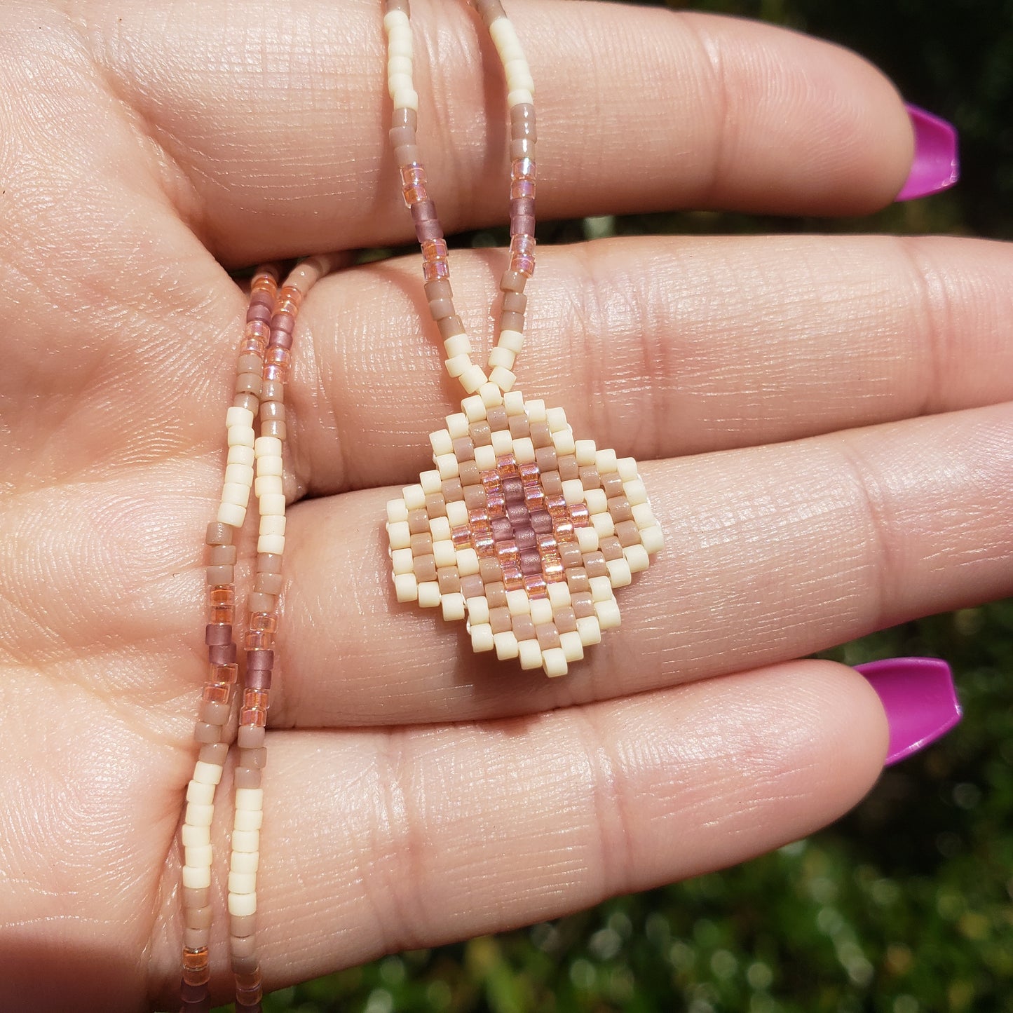 Beige Arabesque Necklace