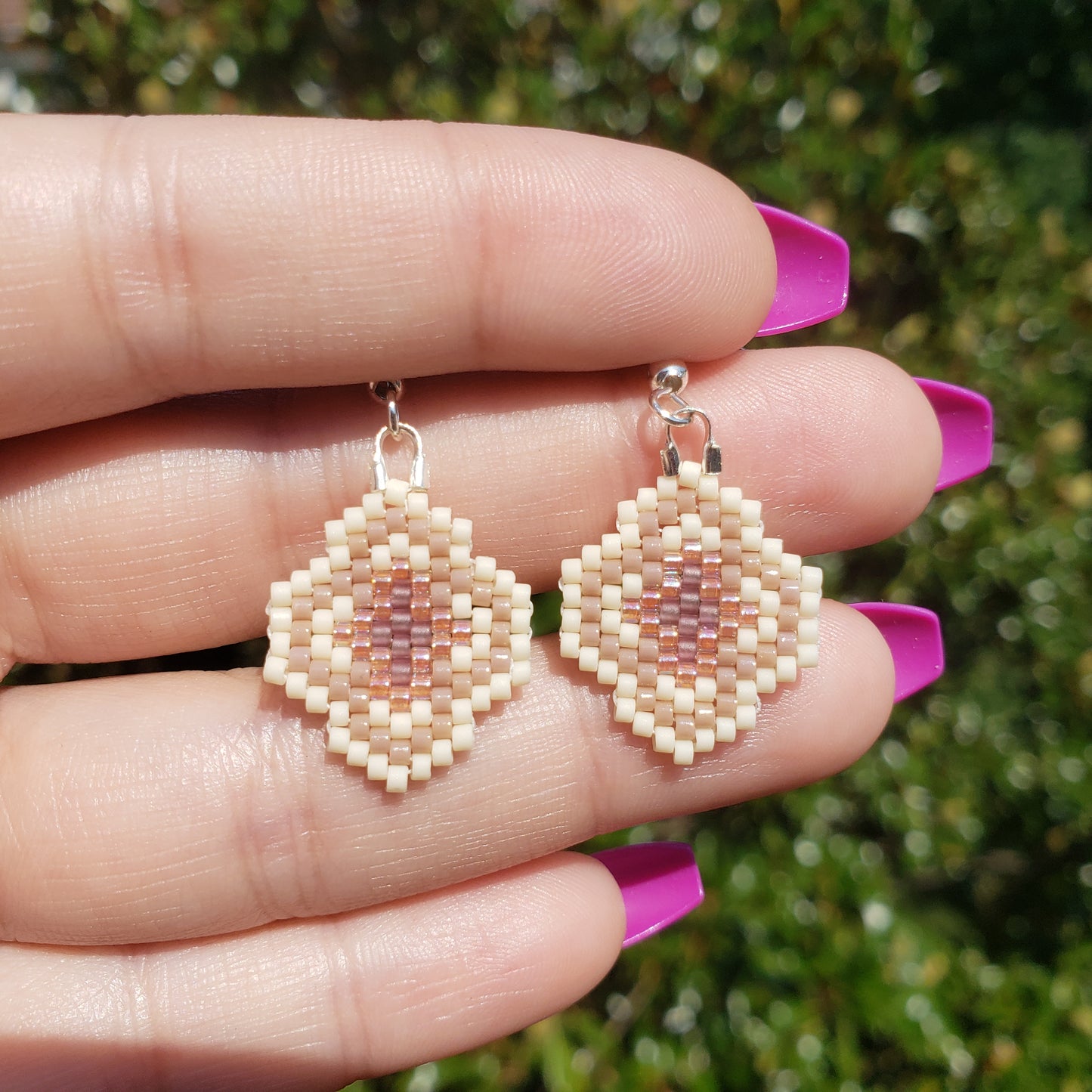 Beige Arabesque Earrings