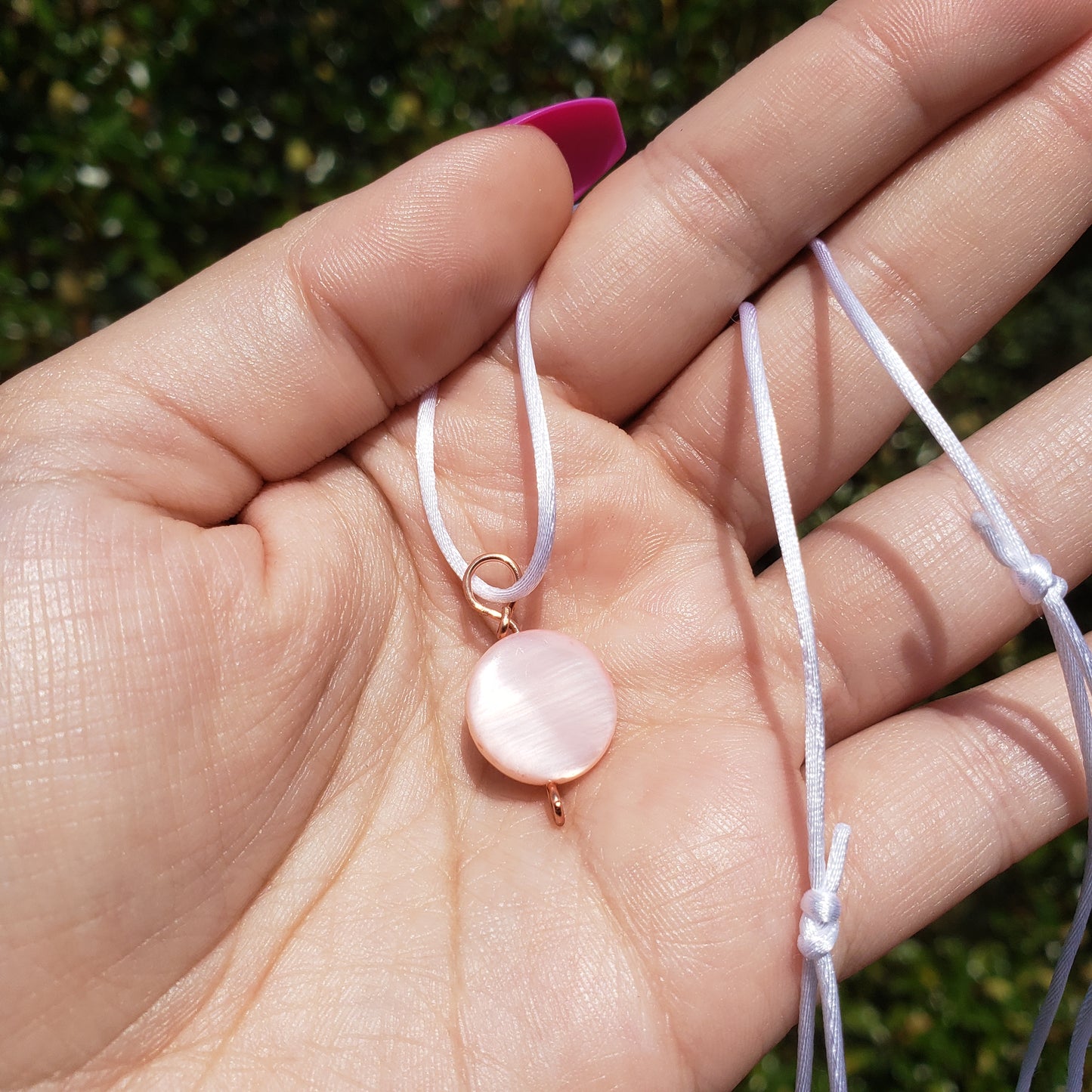 Pink Shell Pendant Necklace