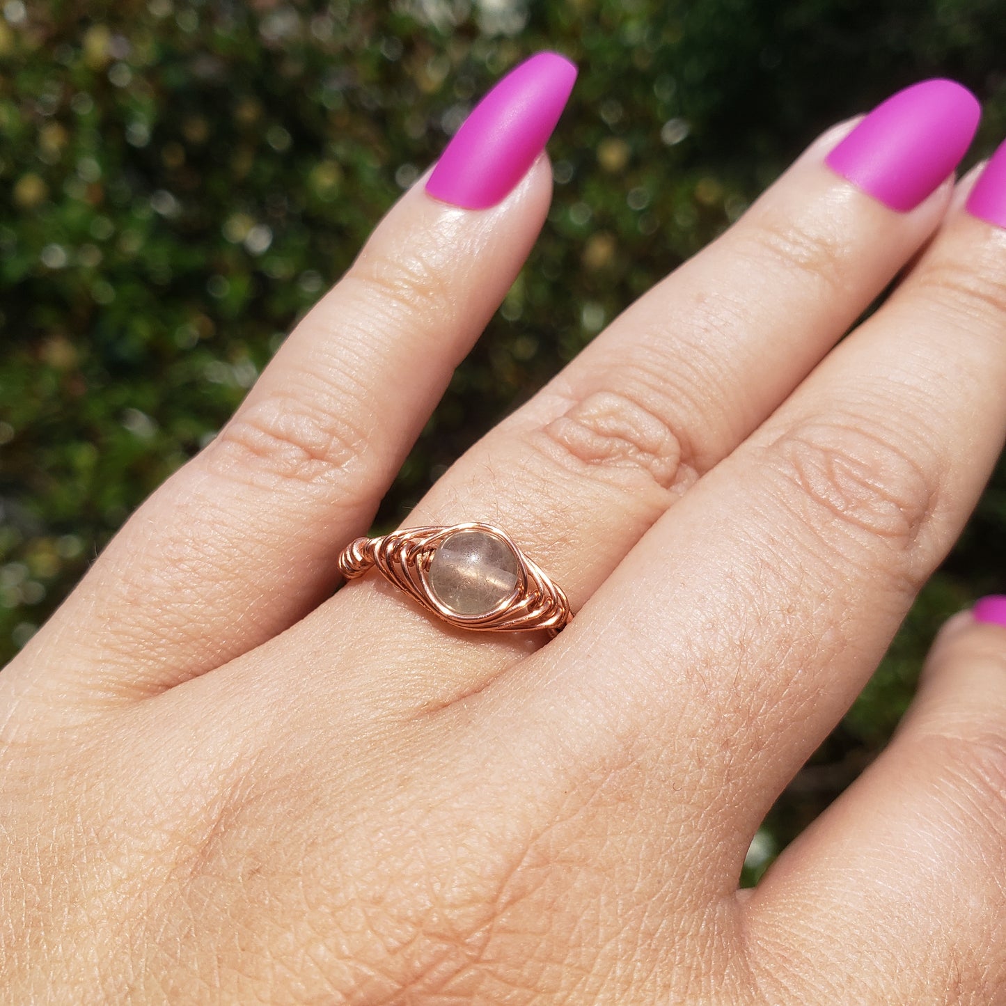 Fluorite Herringbone Ring