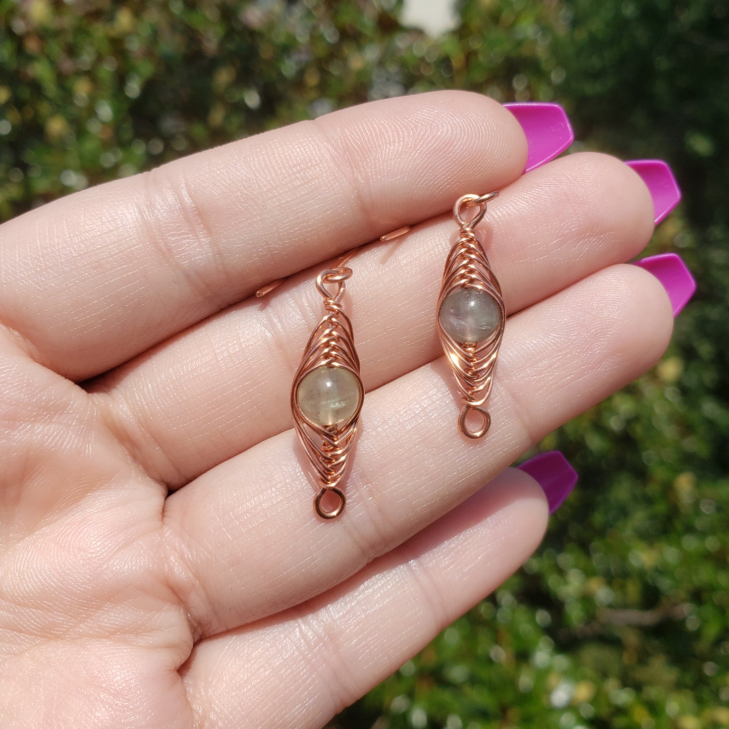 Fluorite Herringbone Earrings