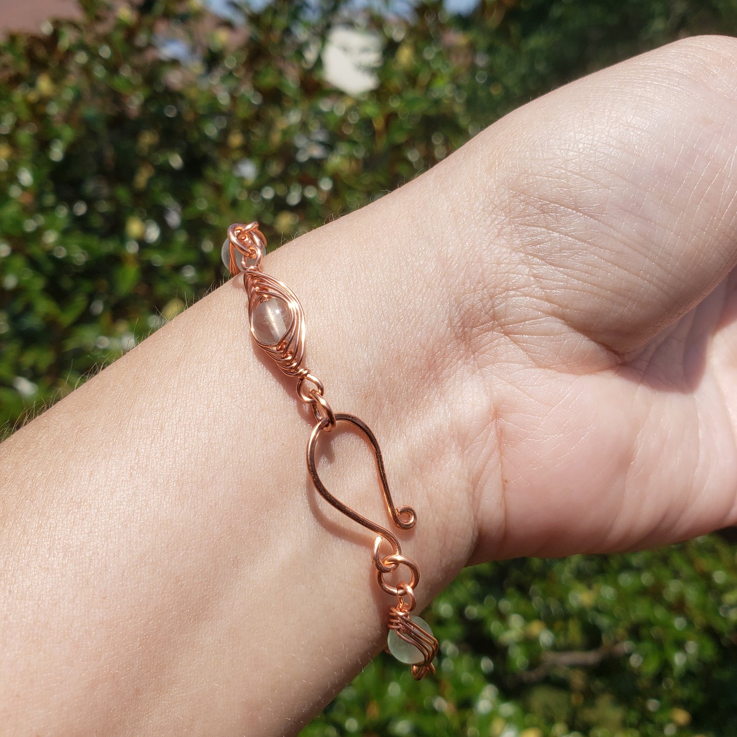 Fluorite Herringbone Bracelet