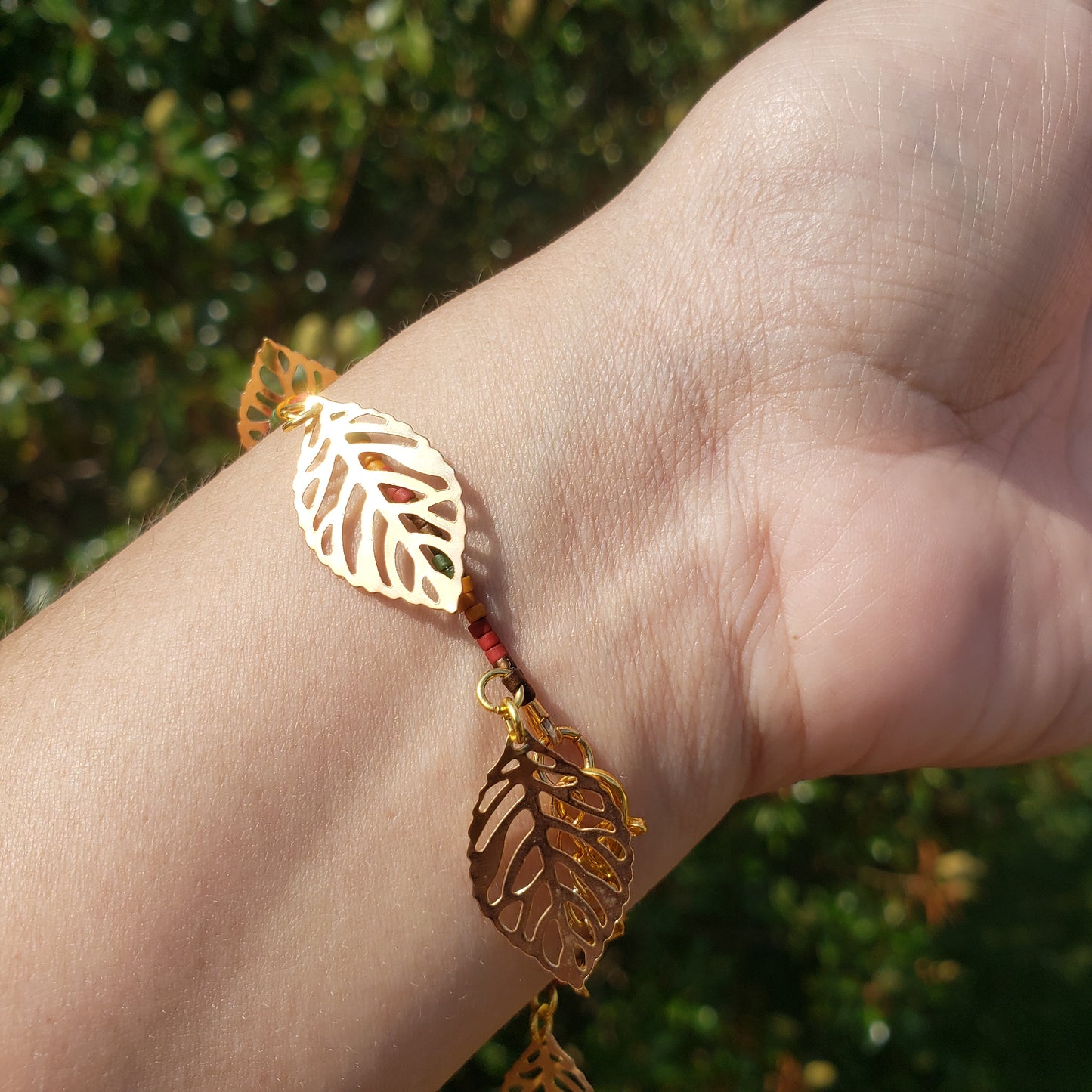 Golden Leaf Bracelet