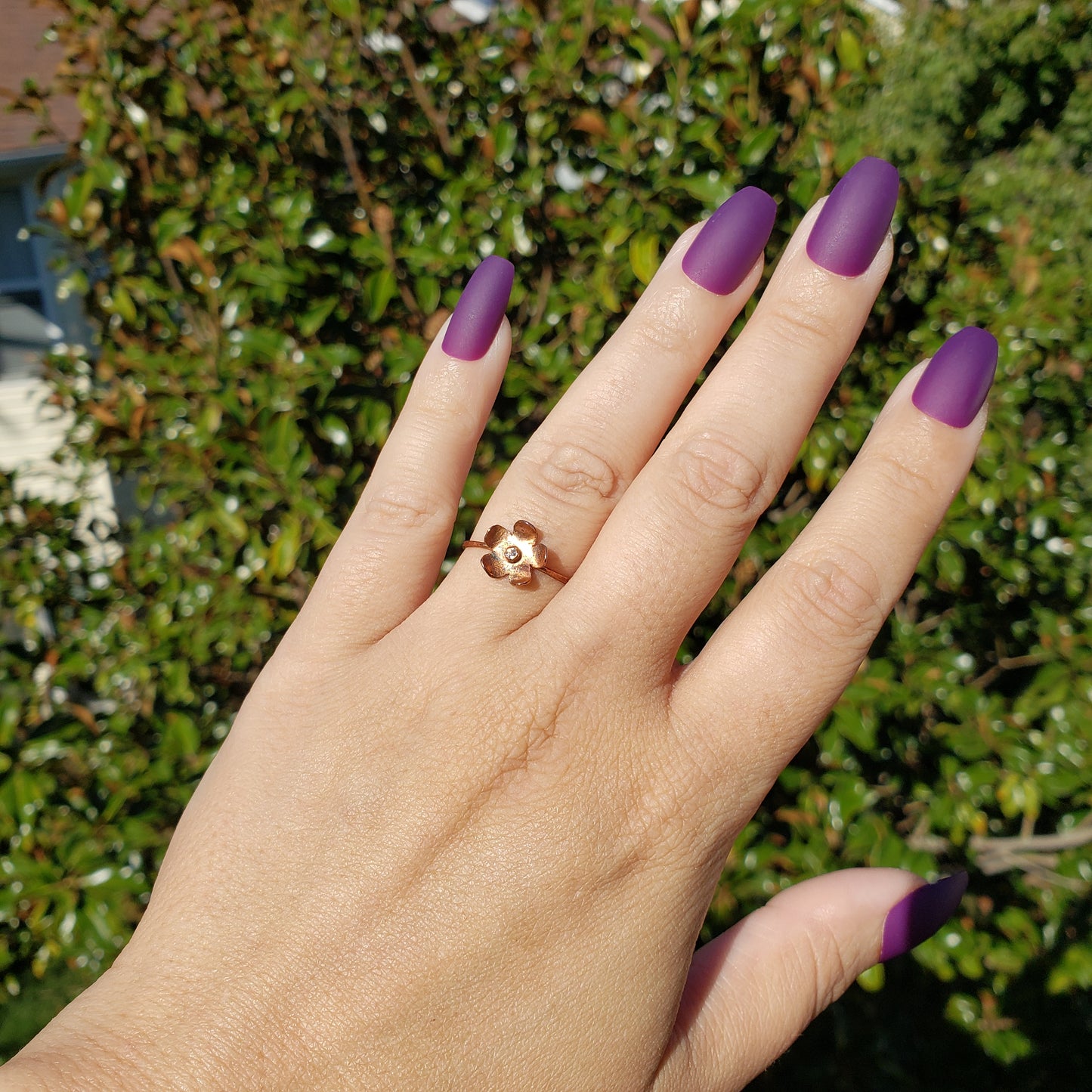 Copper Flower Ring