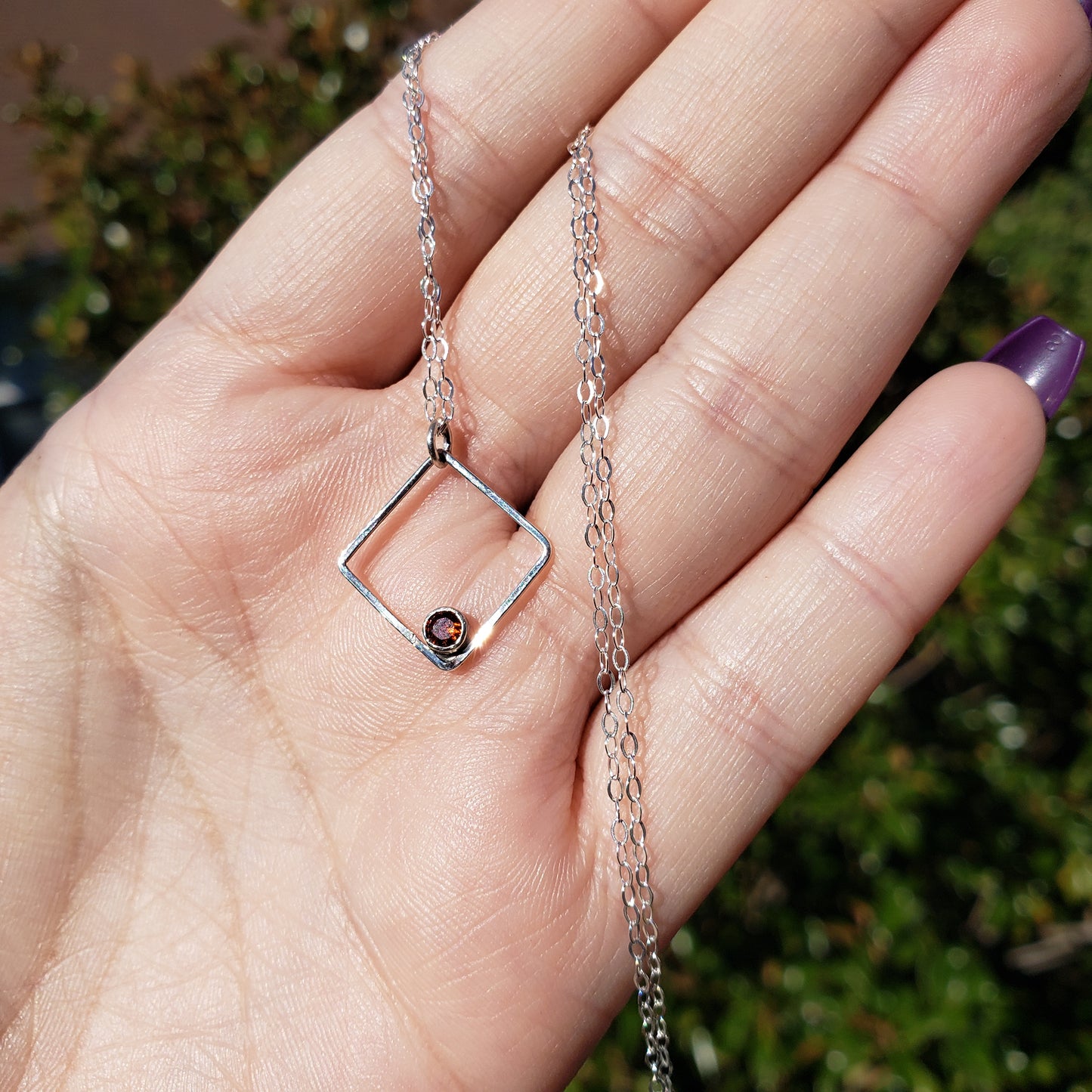 Red Rhombus Earring and Necklace Set